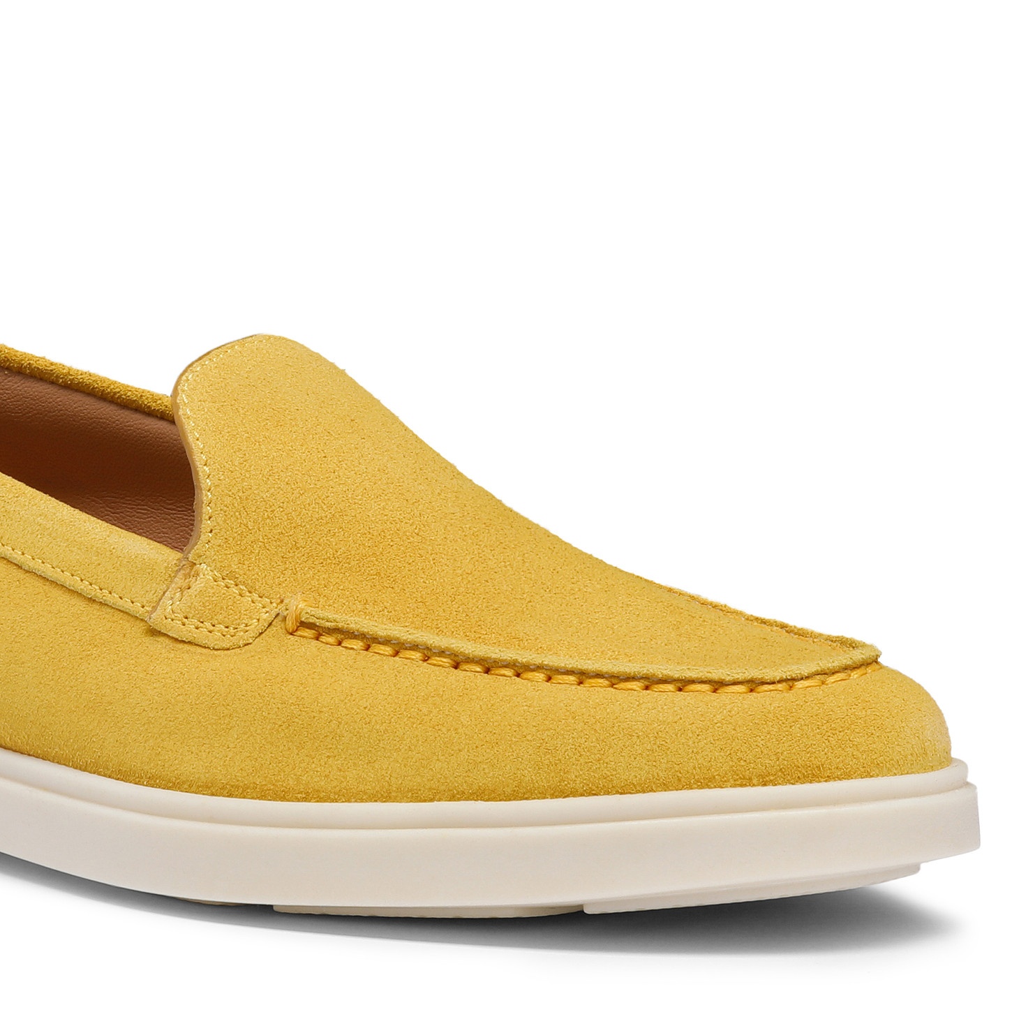 Women's yellow suede loafer - 6