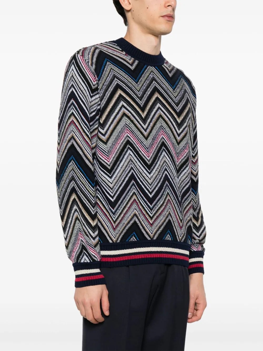 CHEVRON-KNIT JUMPER - 3