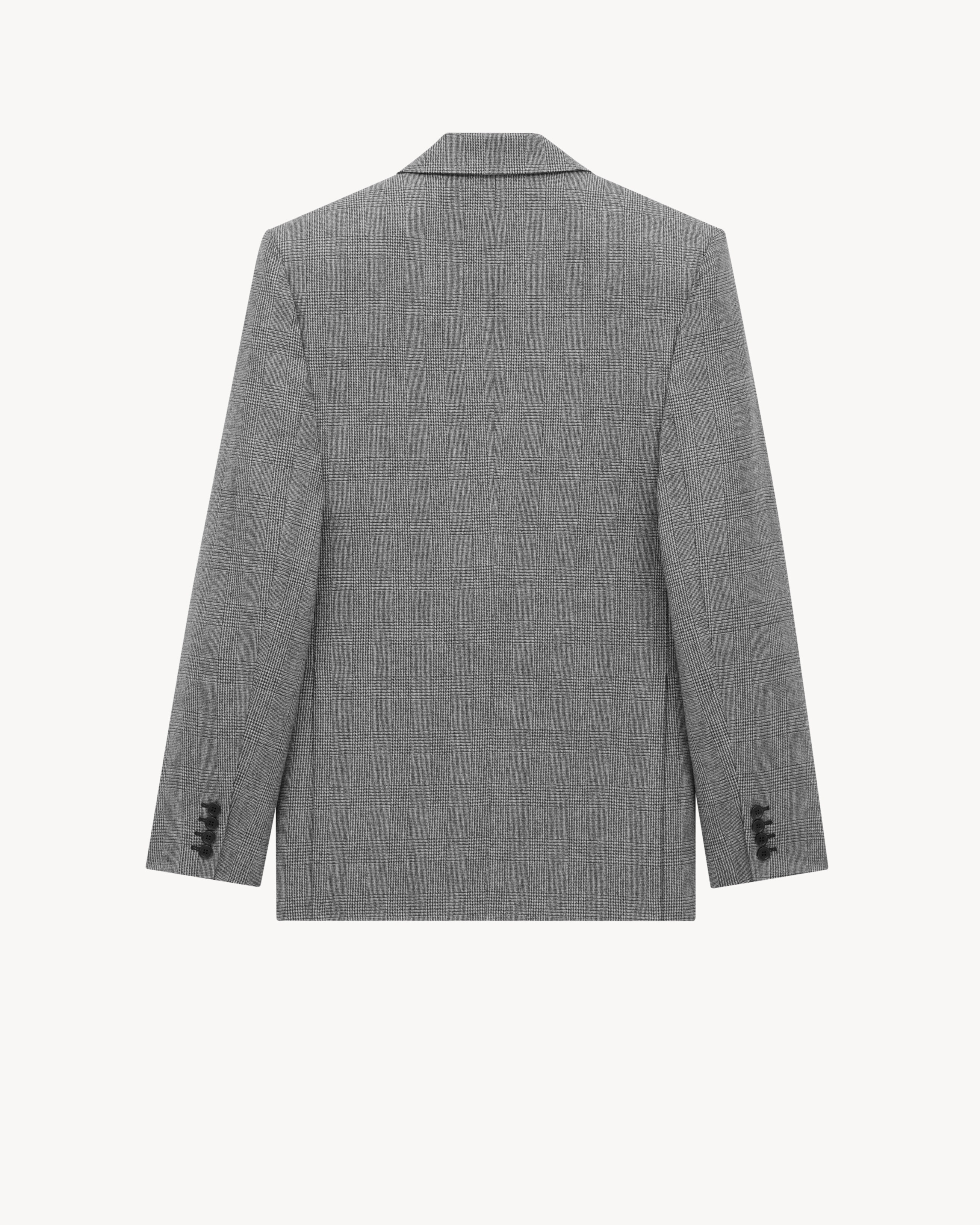 JACKET IN PRINCE OF WALES WOOL FLANNEL - 3