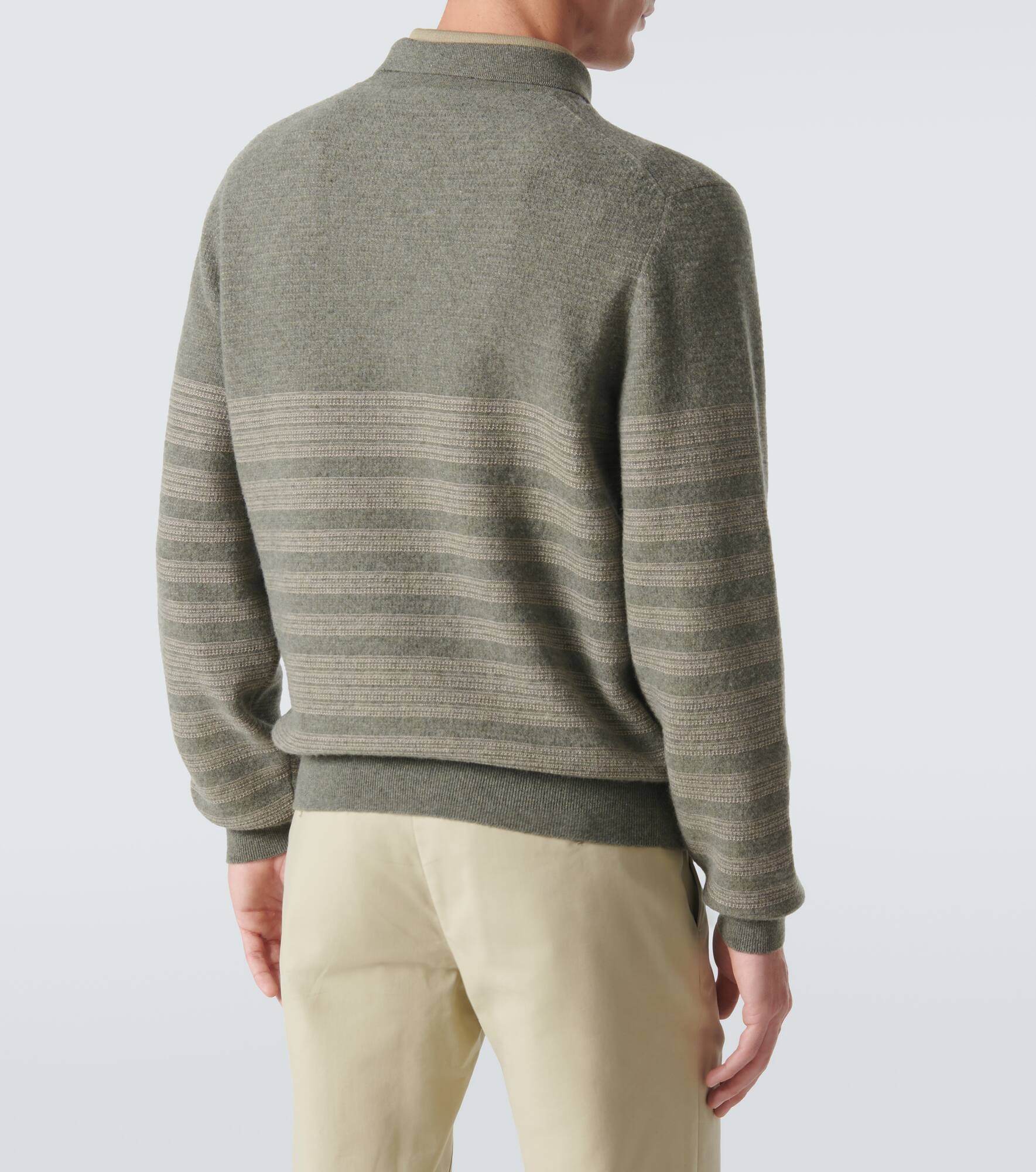 Oggebbio wool and cotton polo sweater - 4