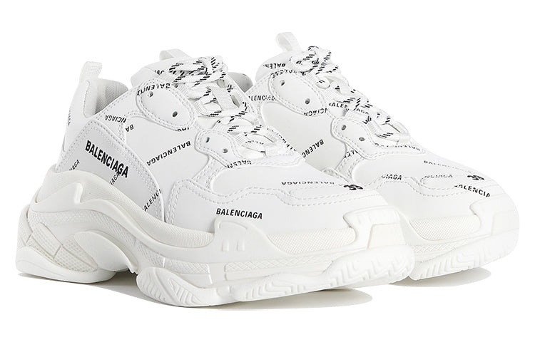 (WMNS) Balenciaga Triple S Sneaker 'All Over Logo - White' 524039W2FA19010 - 4