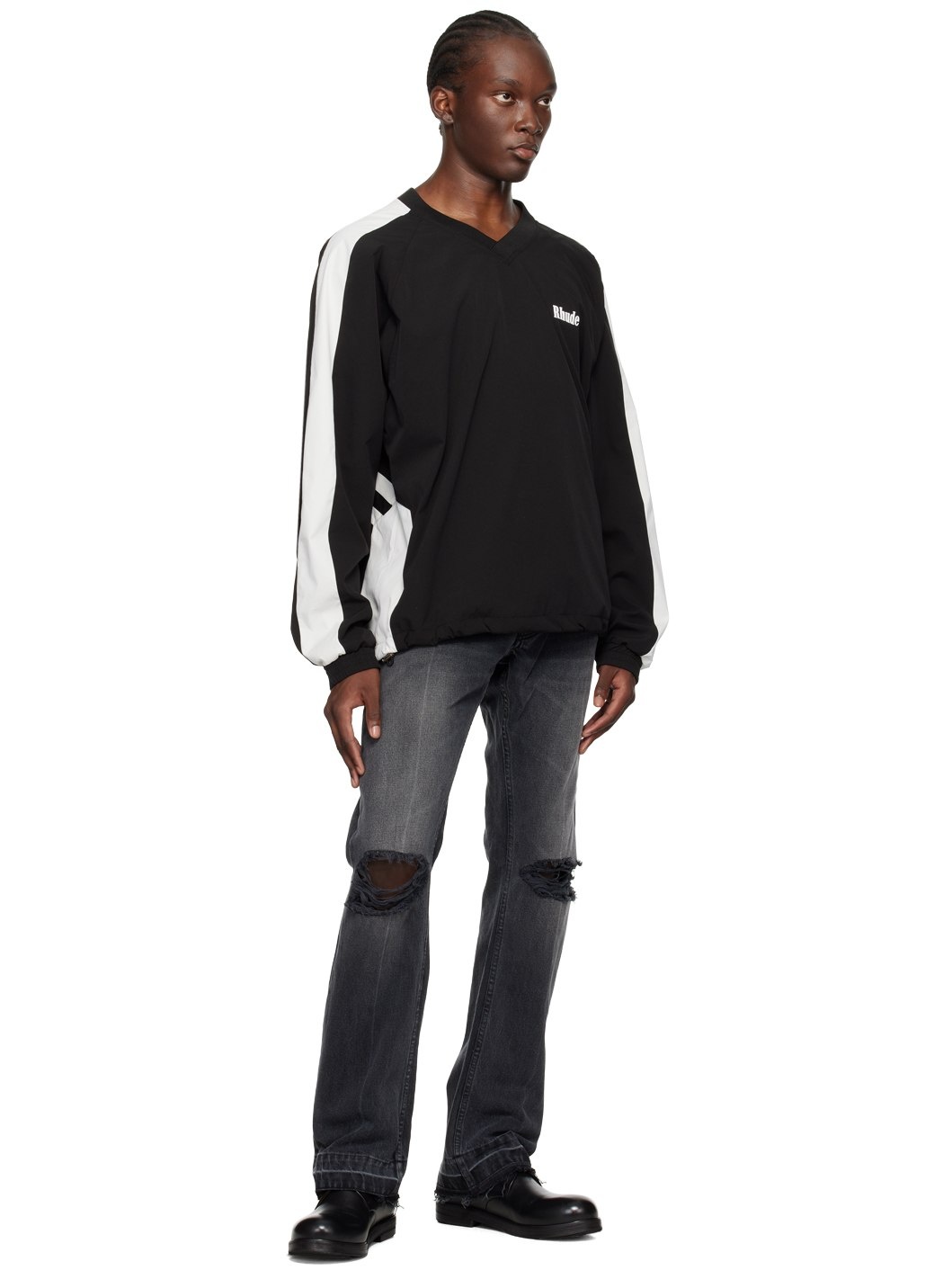 Black & White Raven Sweatshirt - 4