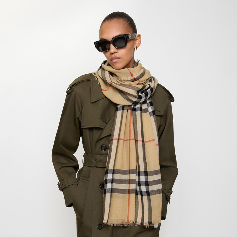 Burberry Check Wool Scarf outlook