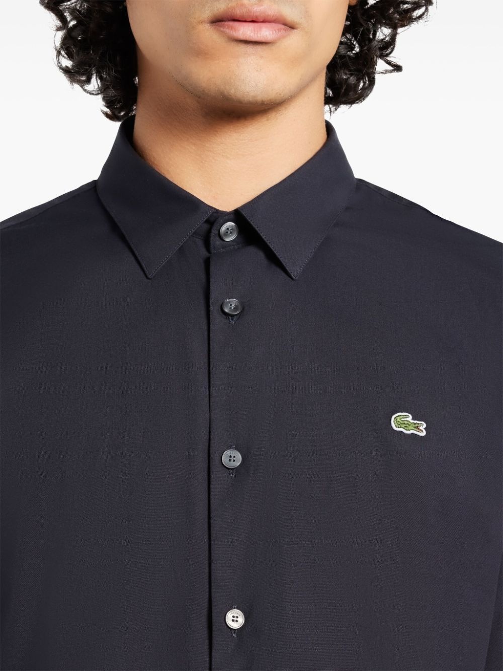 logo-appliquÃ© cotton shirt - 5