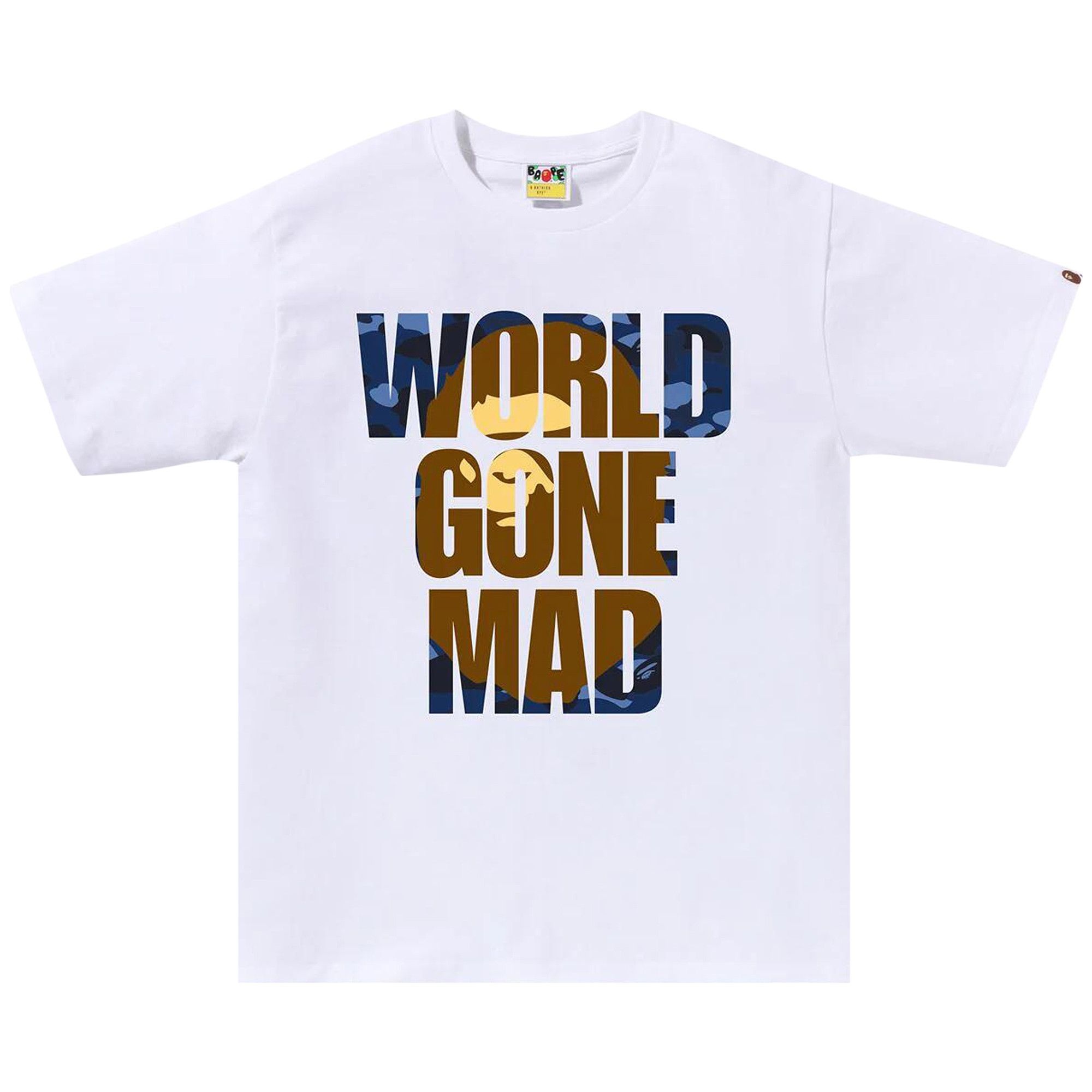 BAPE Color Camo WGM Ape Head Overlap Tee 'White' - 1