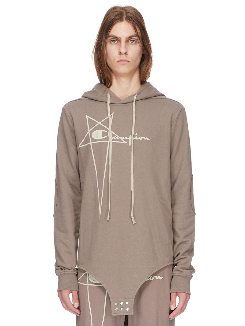 logo-embroidered hoodie 1