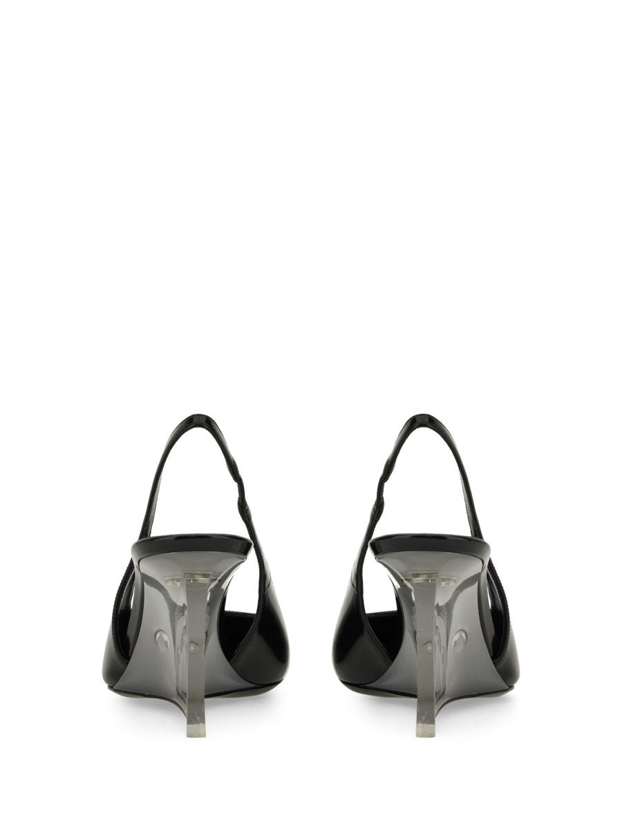 Saint Laurent Women Leather "Miller" Wedges - 3