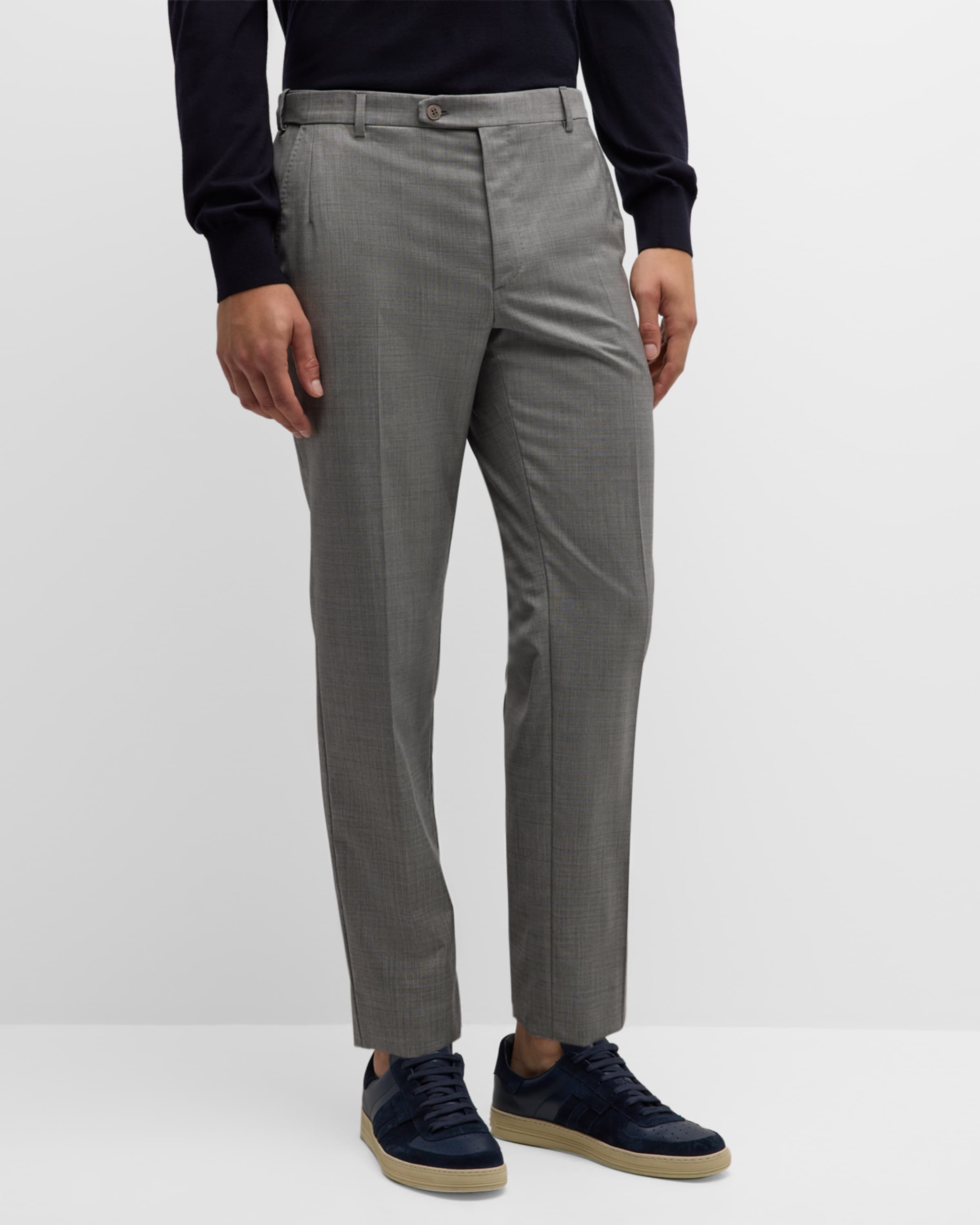 Men's Wool Sharkskin Pants - 2