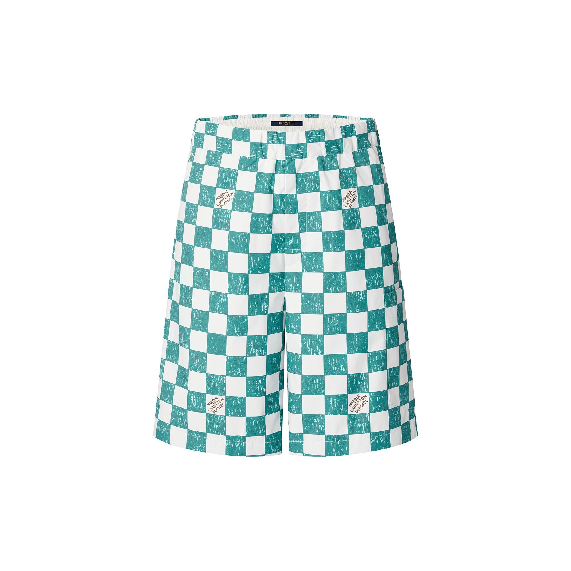 Damier Drawstring Shorts - 1