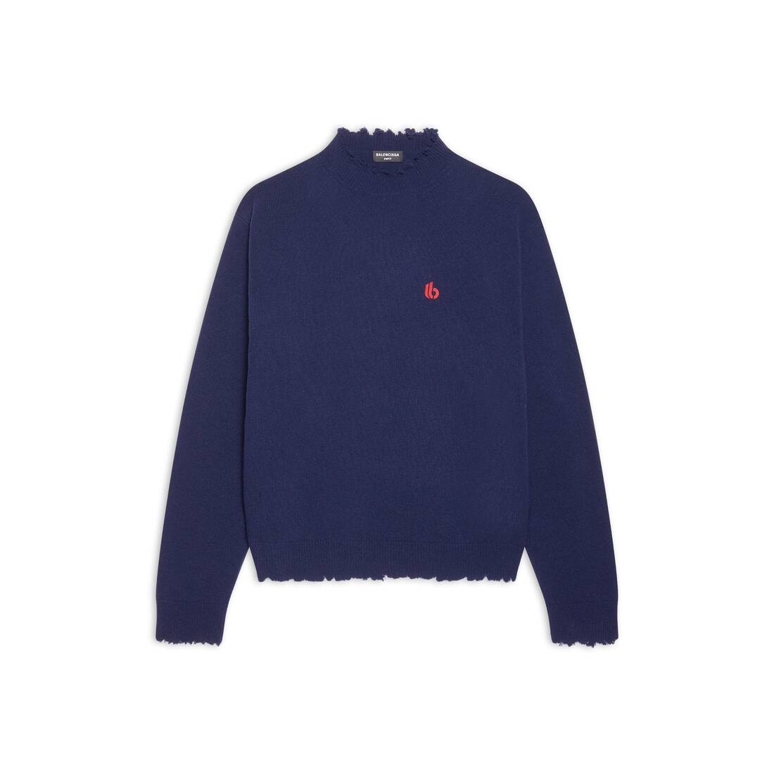 Men's Double B Raw Highneck Sweater  in Indigo - 1