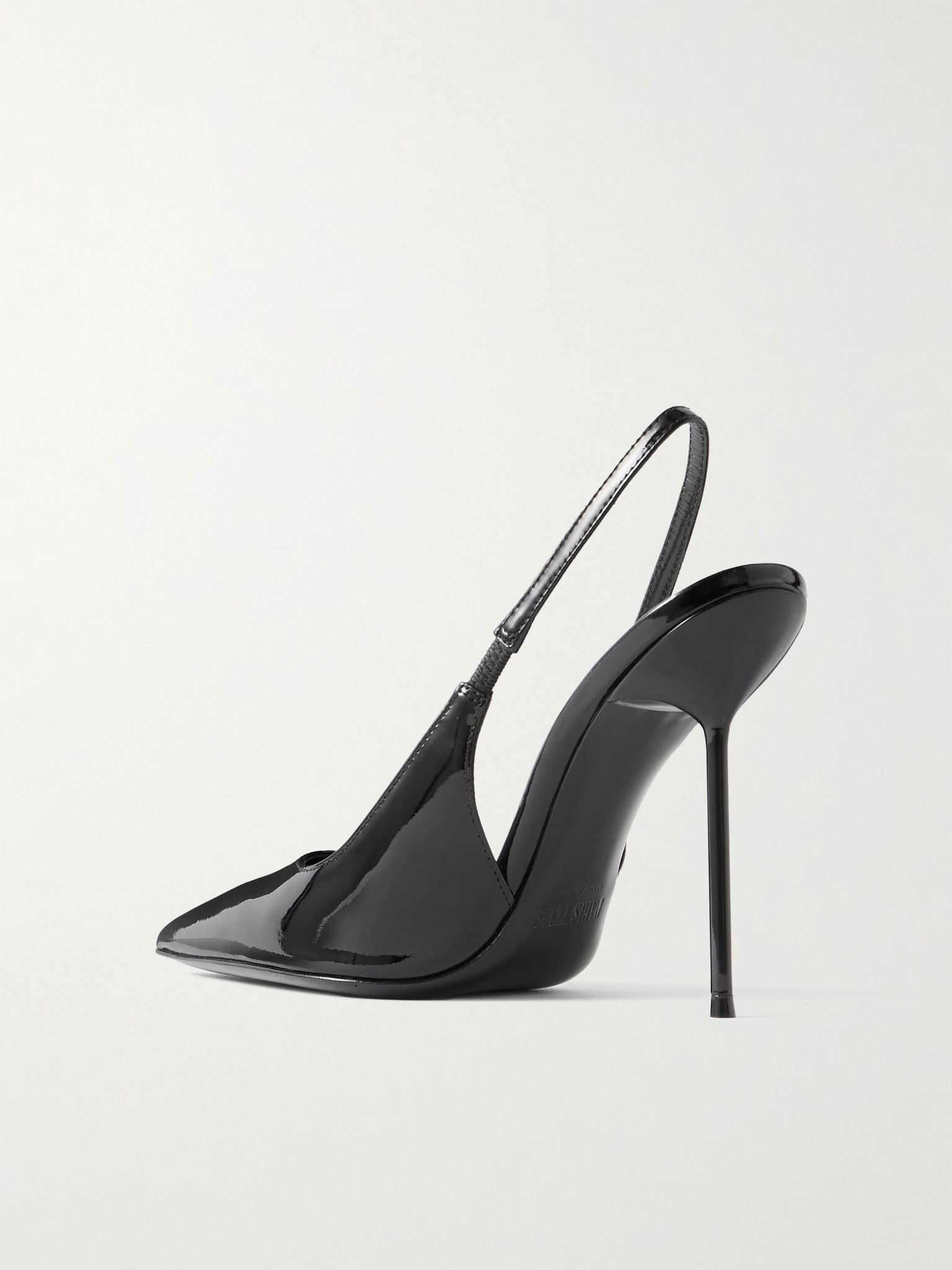 Lidia patent-leather slingback pumps Black - 3