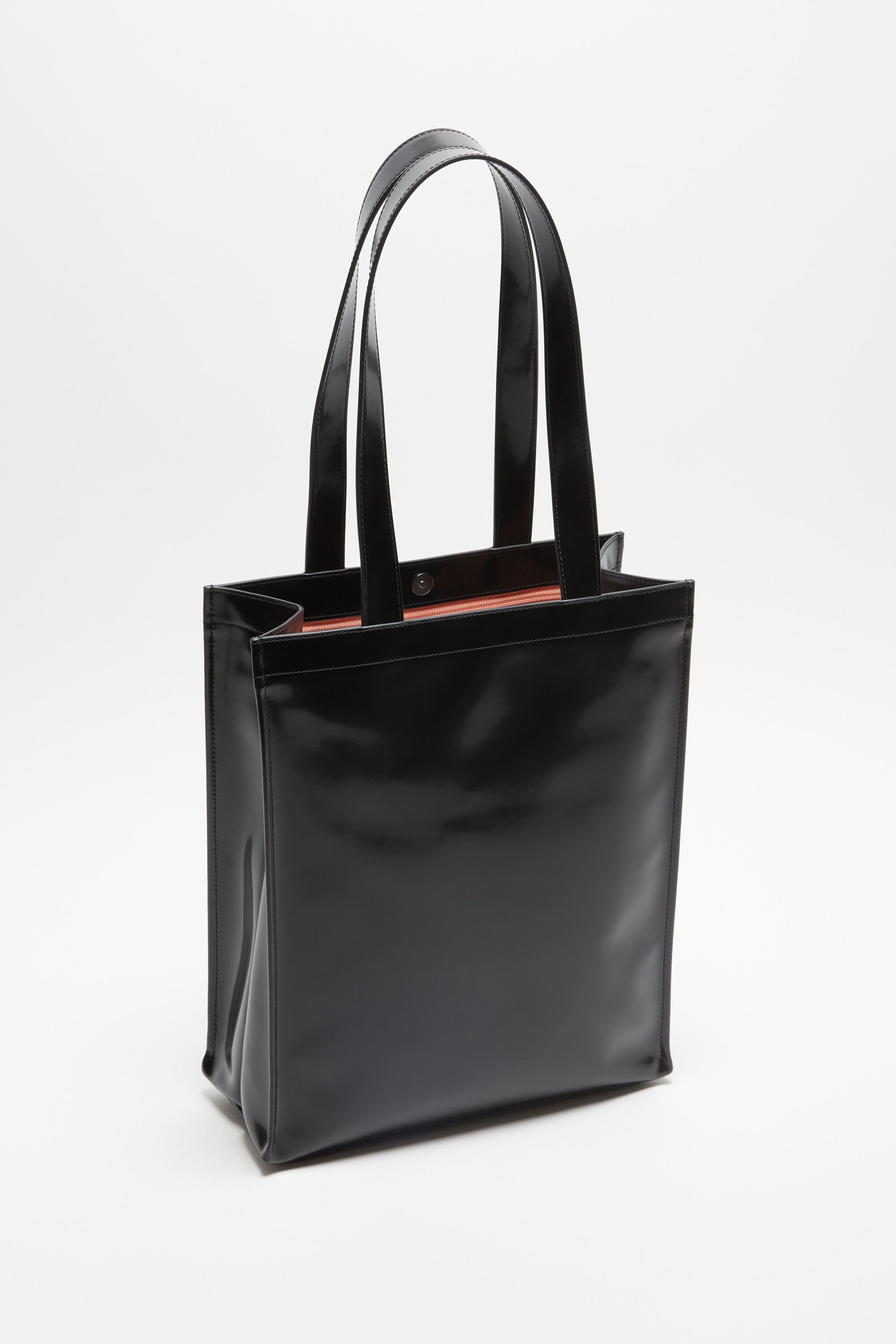 Logo shoulder tote bag - Black - 4