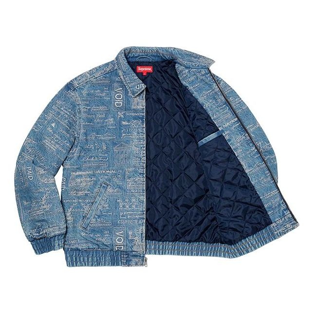 Supreme Checks Embroidered Denim Jacket 'Teal' SUP-SS20-452 - 3