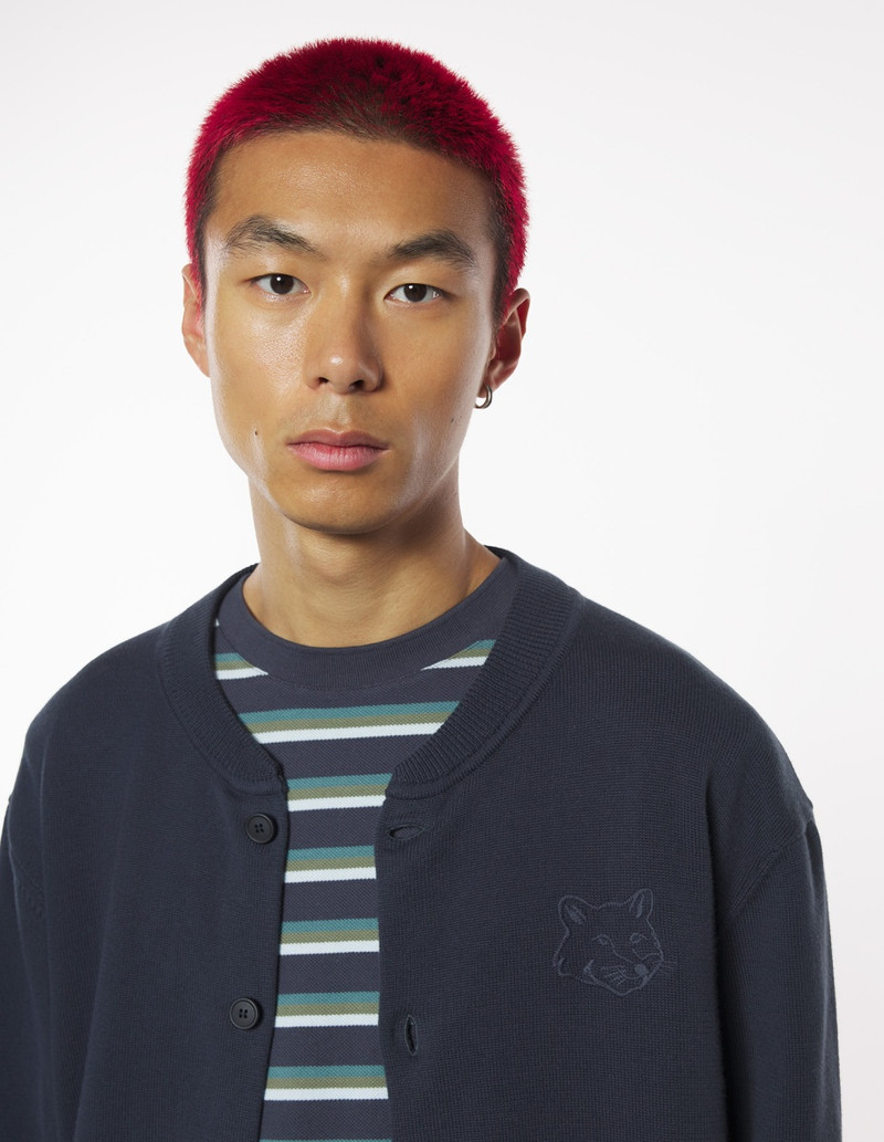 BOLD FOX HEAD EMBROIDERED KNITTED BLOUSON 4