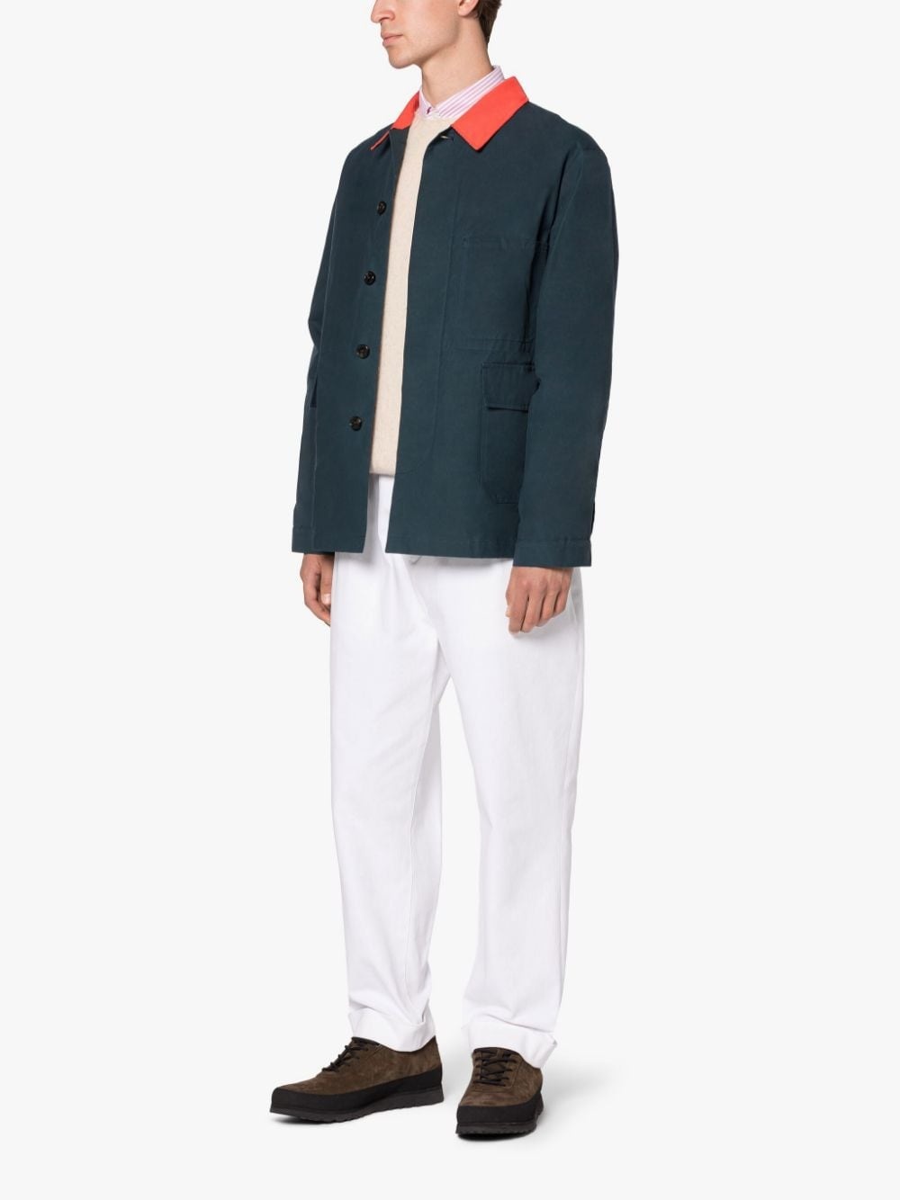 DRIZZLE INDIGO WAXED COTTON CHORE JACKET - 4