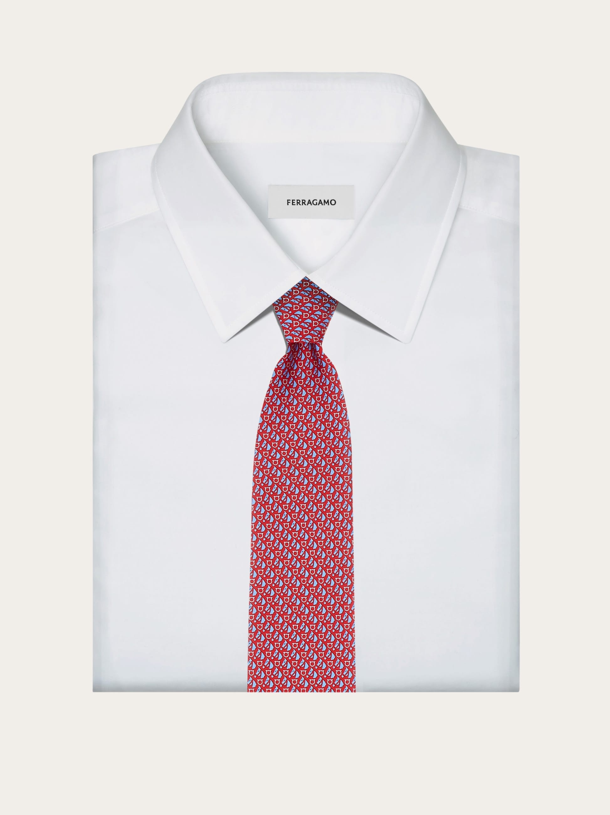Equestrian print silk tie - 4