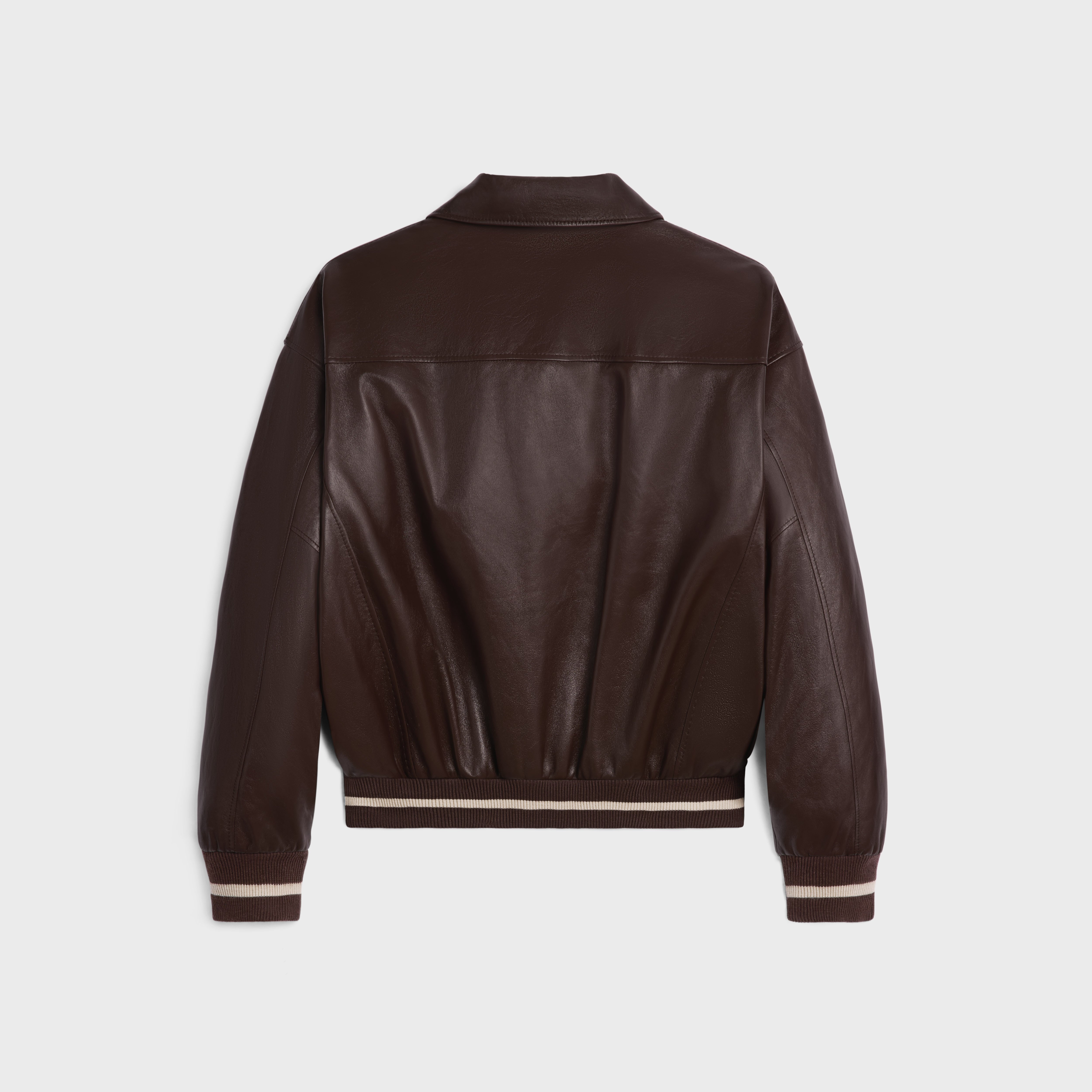 teddy jacket with shirt collar in soft lambskin - 2