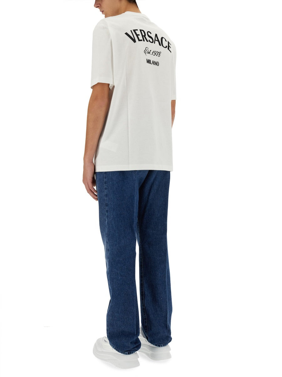 Versace Men T-Shirt With Logo - 4
