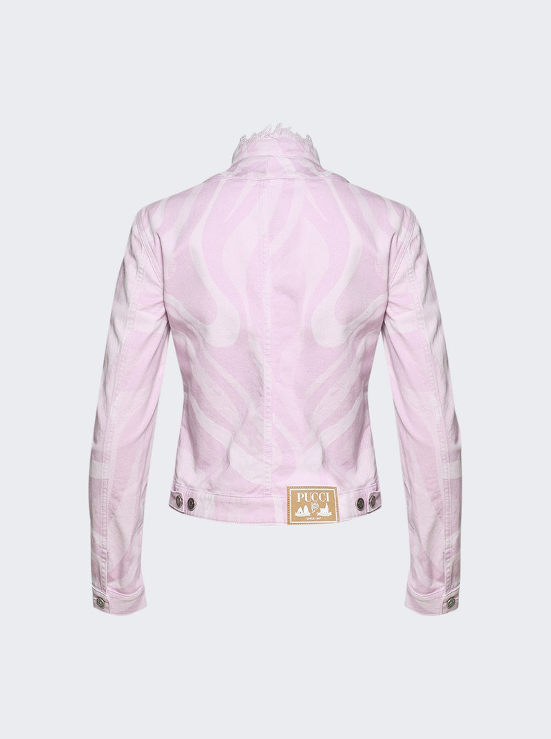 PUCCI Marmo Print Denim Jacket Pink outlook