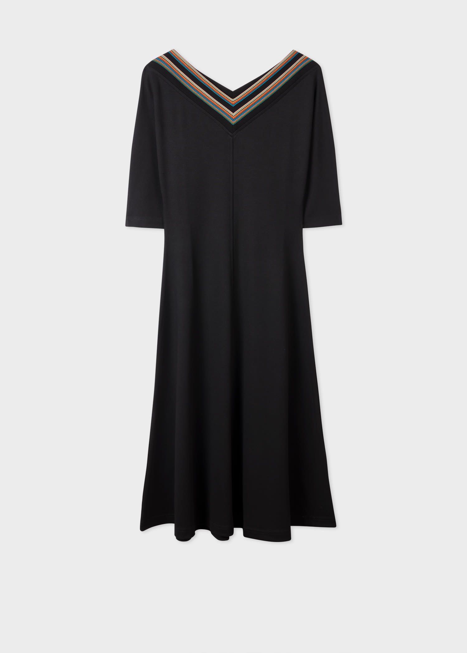 'Signature Stripe' Neckline Dress - 1
