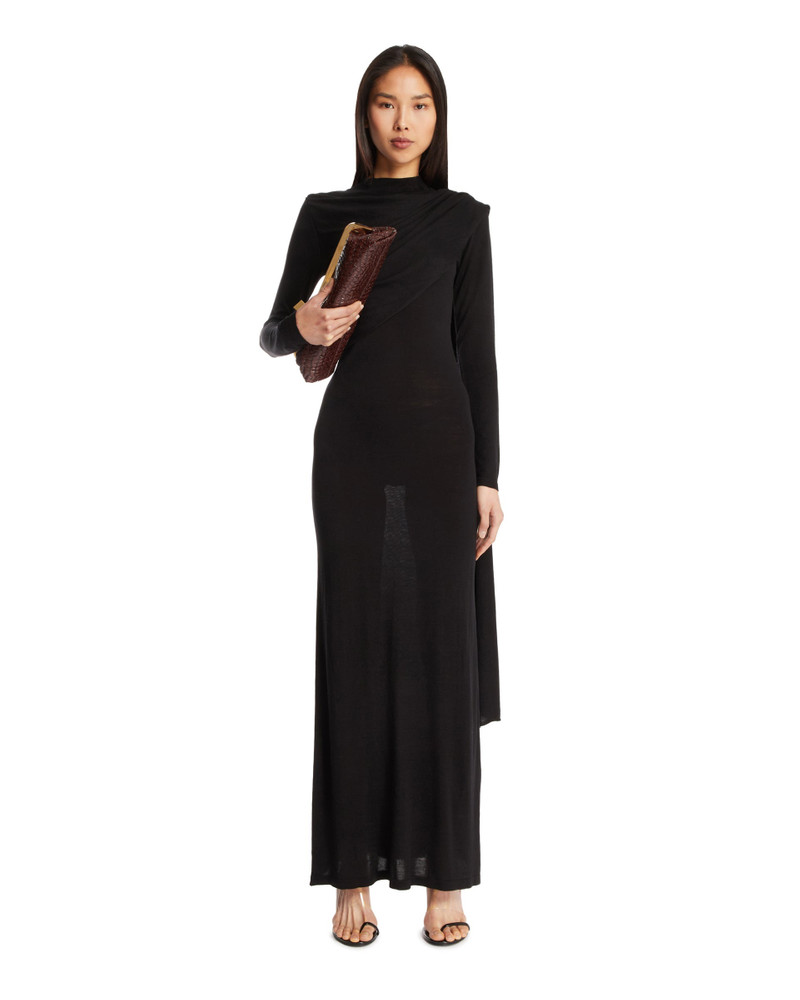 AYA MUSE Black Dress with Stole outlook