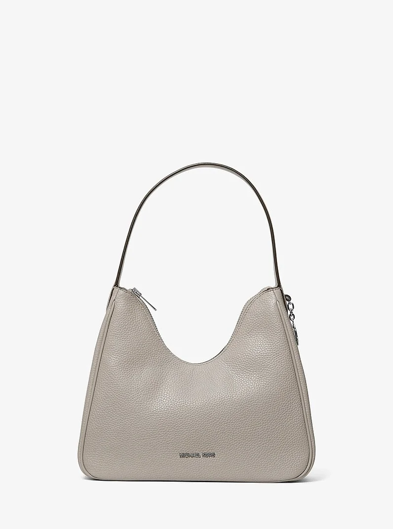 Nayla Small Pebbled Leather Hobo Shoulder Bag - 1