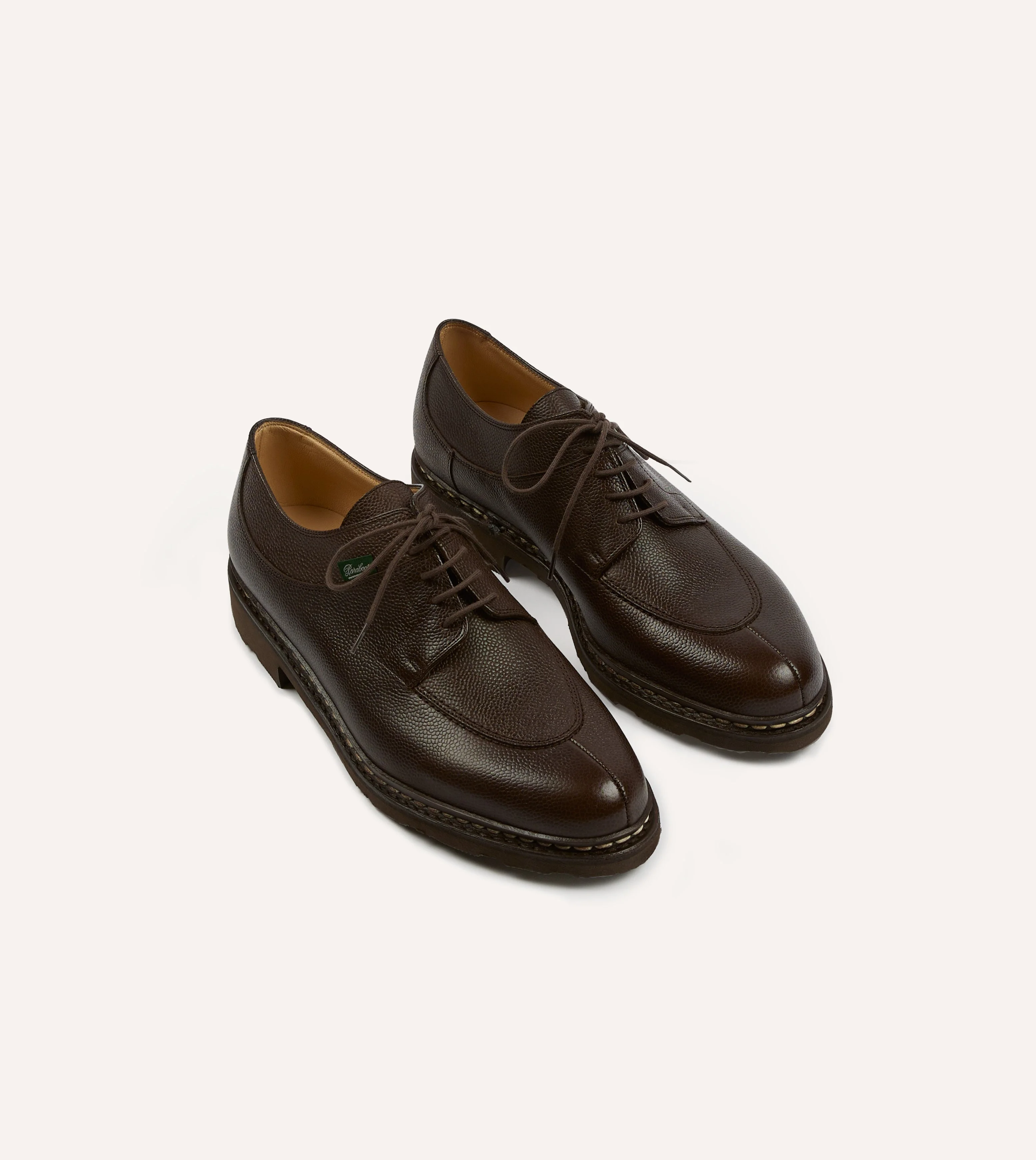 Paraboot Avignon Moka Brown Leather Derby Shoe - 1