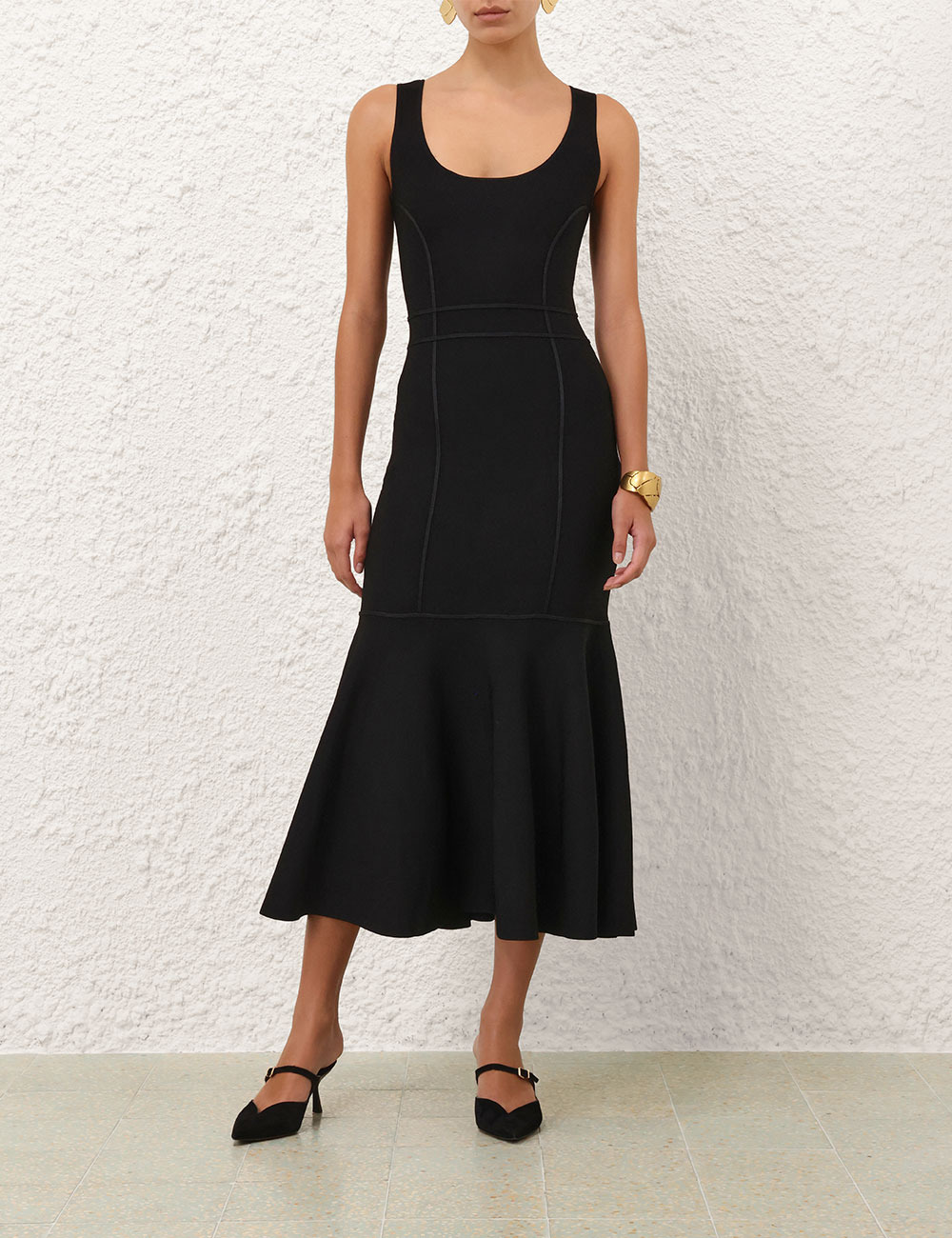 HYPNOTIC SCULPTURAL MIDI DRESS - 2