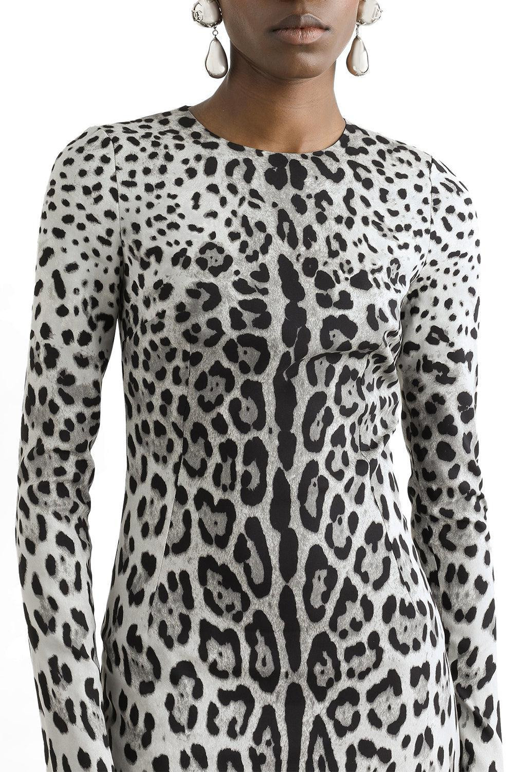 Leopard Print Midi Dress - 3