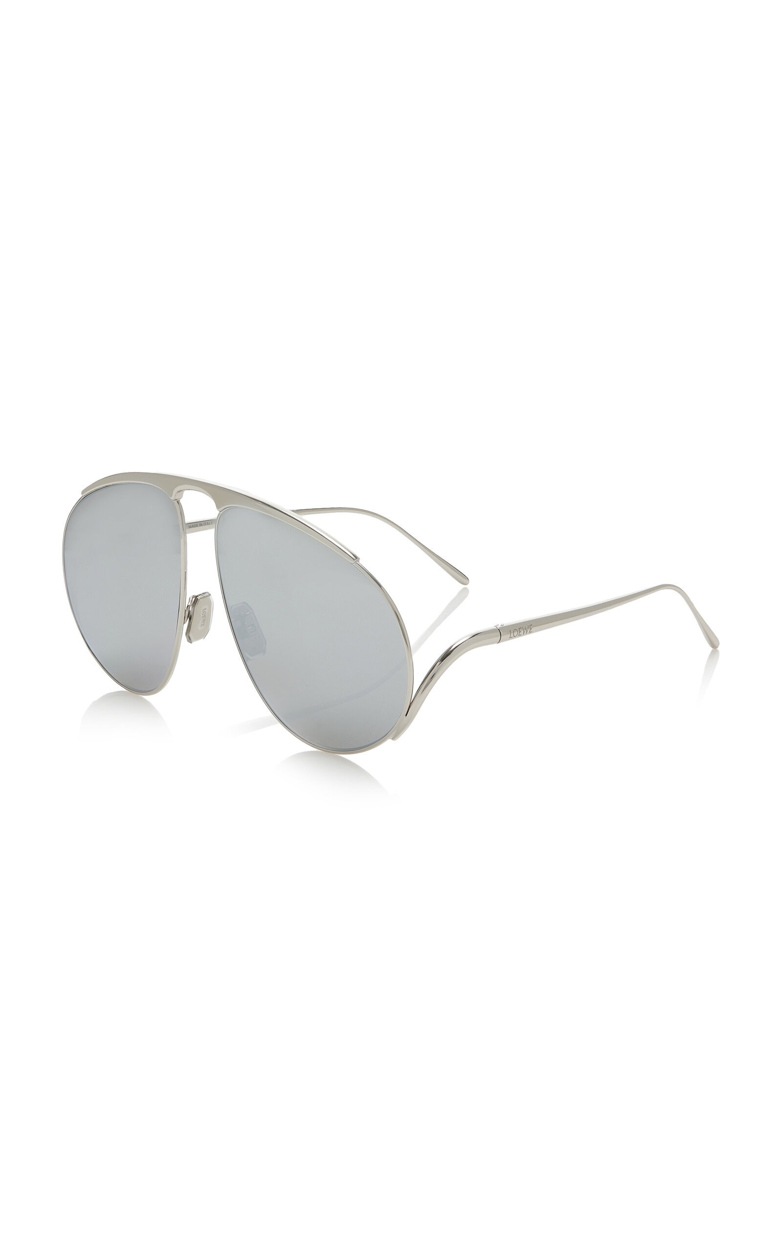 Hillock Aviator-Frame Metal Sunglasses silver - 3