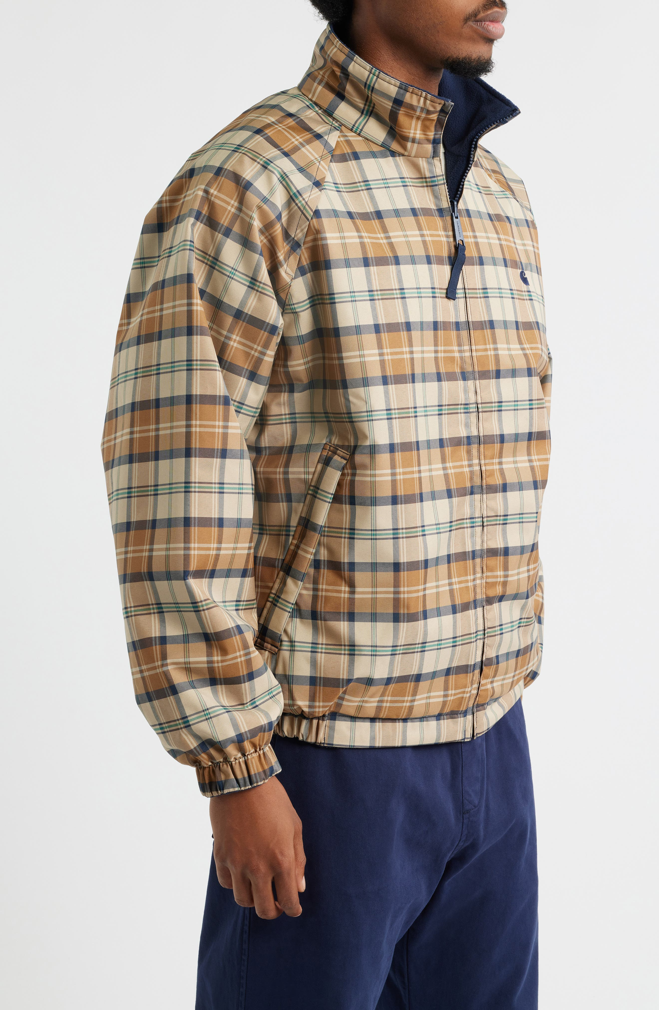 Carhartt Work In Progress Planer Water Repellent Reversible Canvas & Fleece Jacket in Planer Wall /A - 4