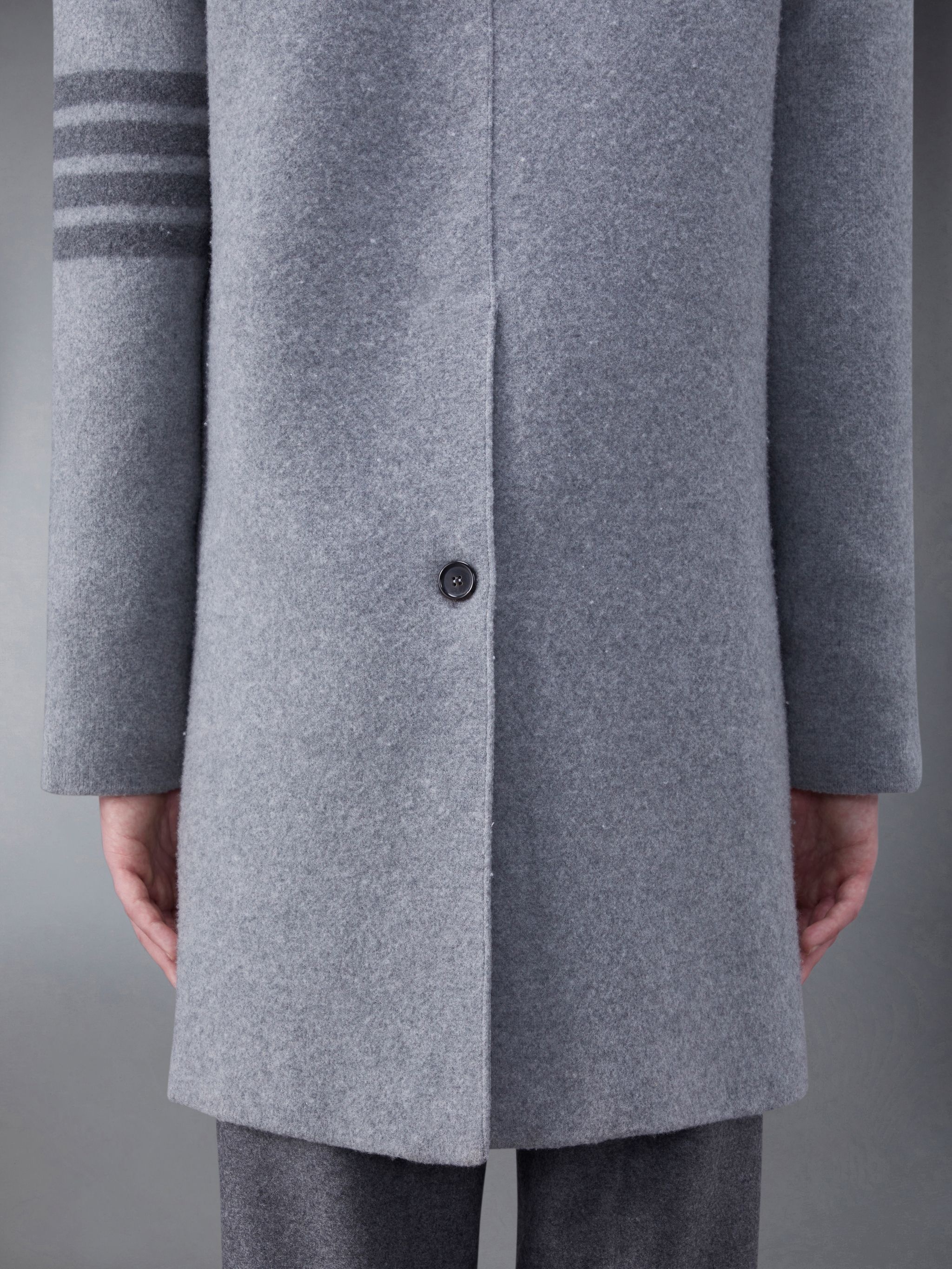 Boiled Wool Milano Stitch 4-Bar Car Coat - 6