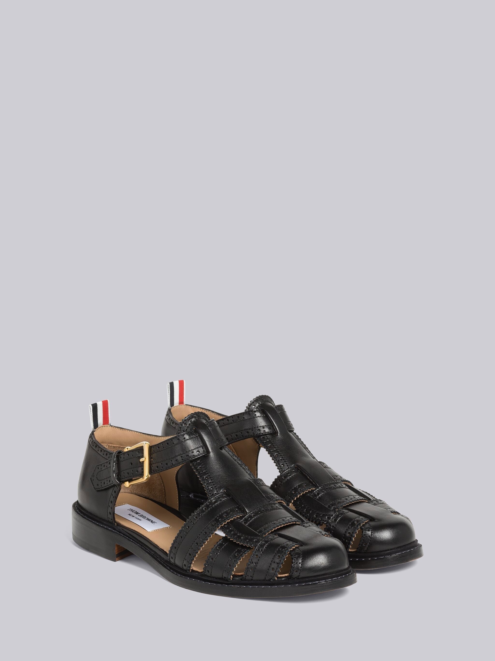 Vitello Calf Brogued Fisherman Sandal - 3