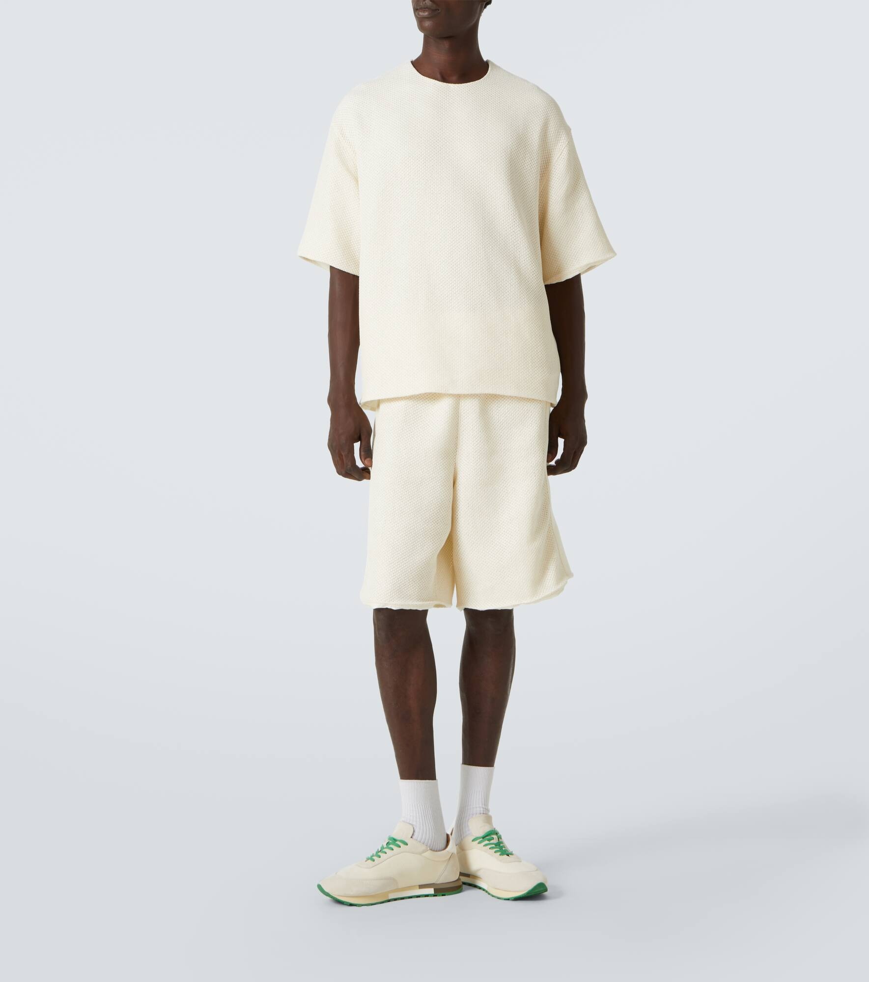 Zip-detail cotton-blend jersey T-shirt - 2