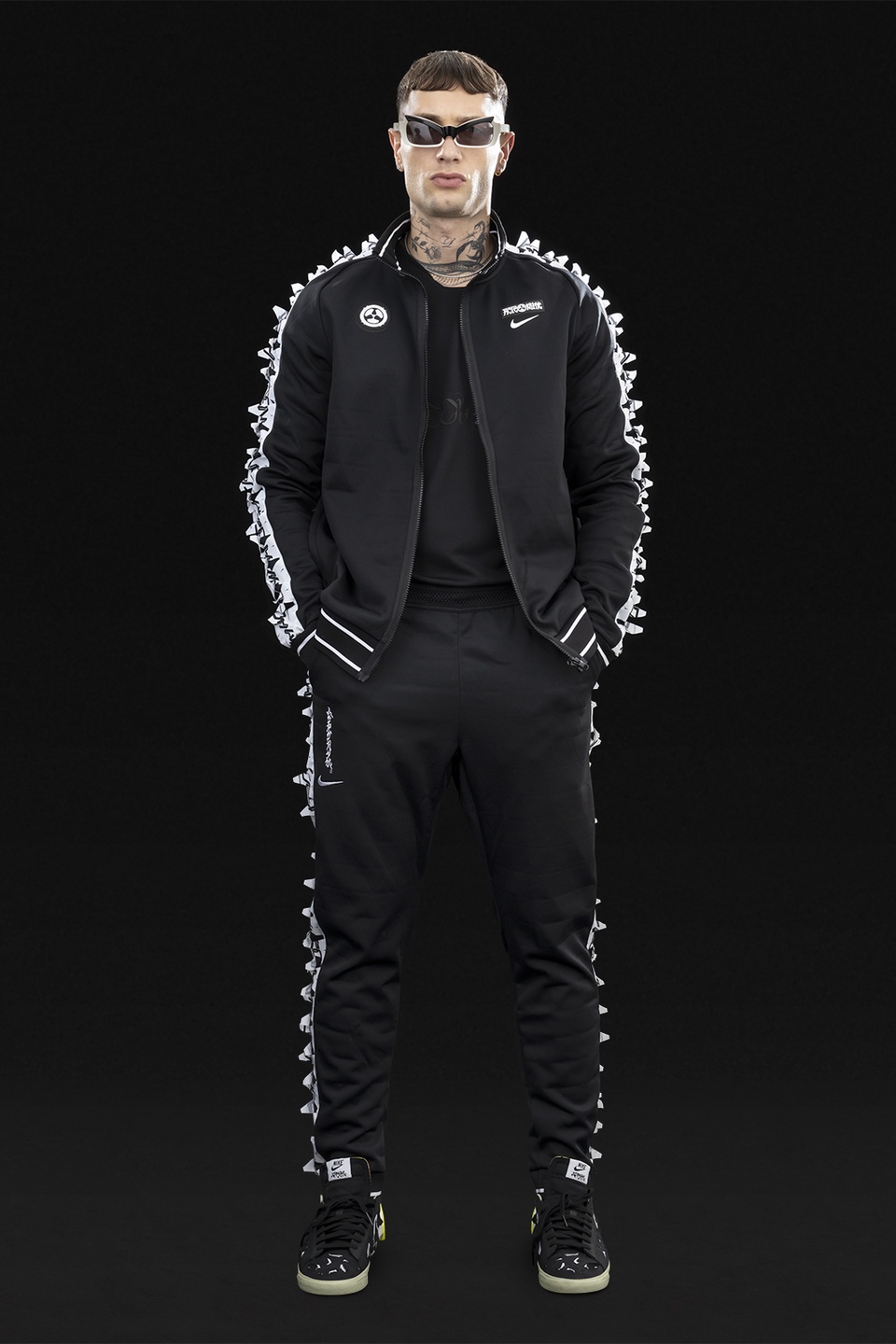 GGG-J1-010 Nike® Acronym® Track Jacket Knit Black/White - 21