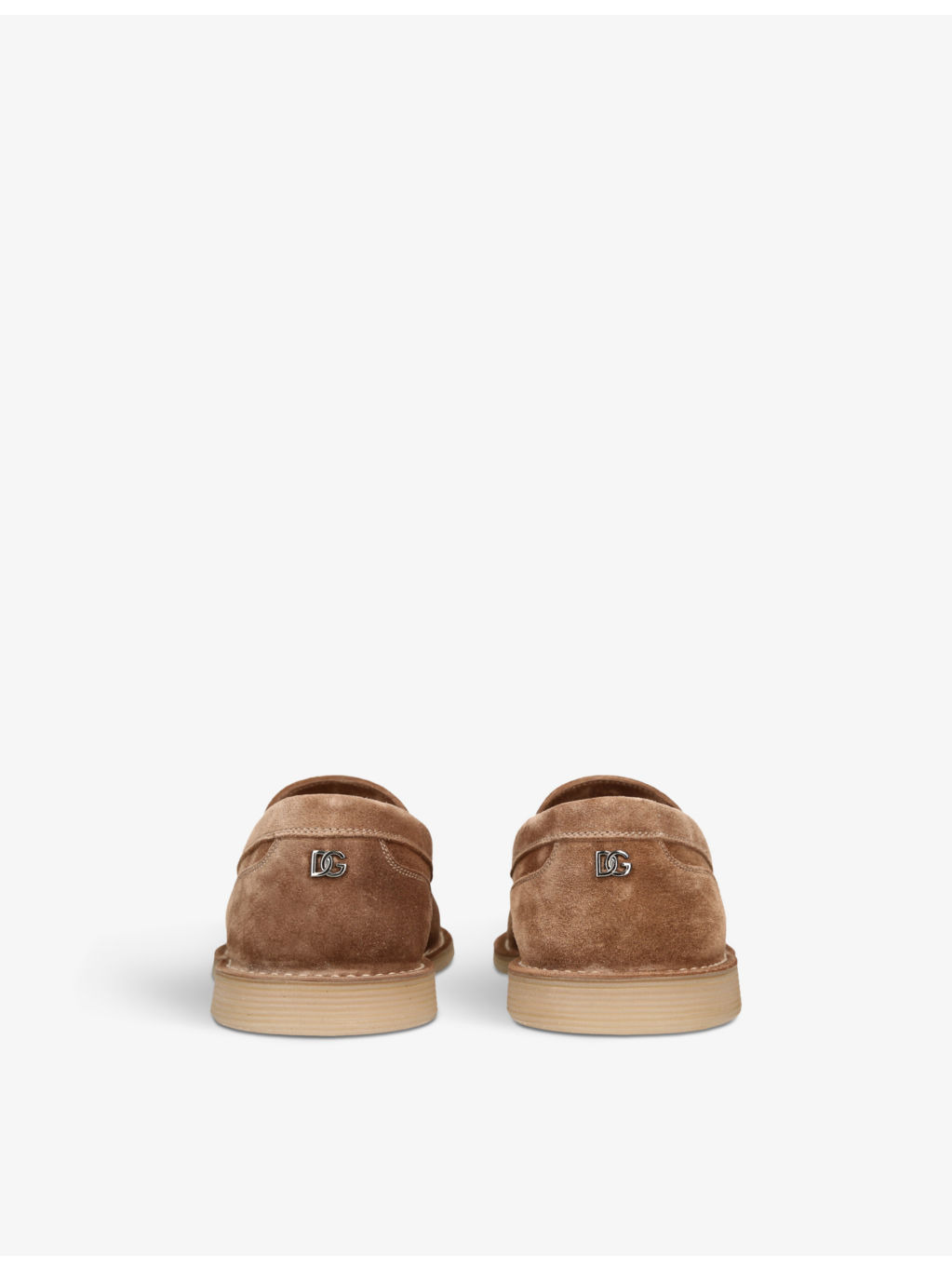 Logo-embellished suede loafers - 4