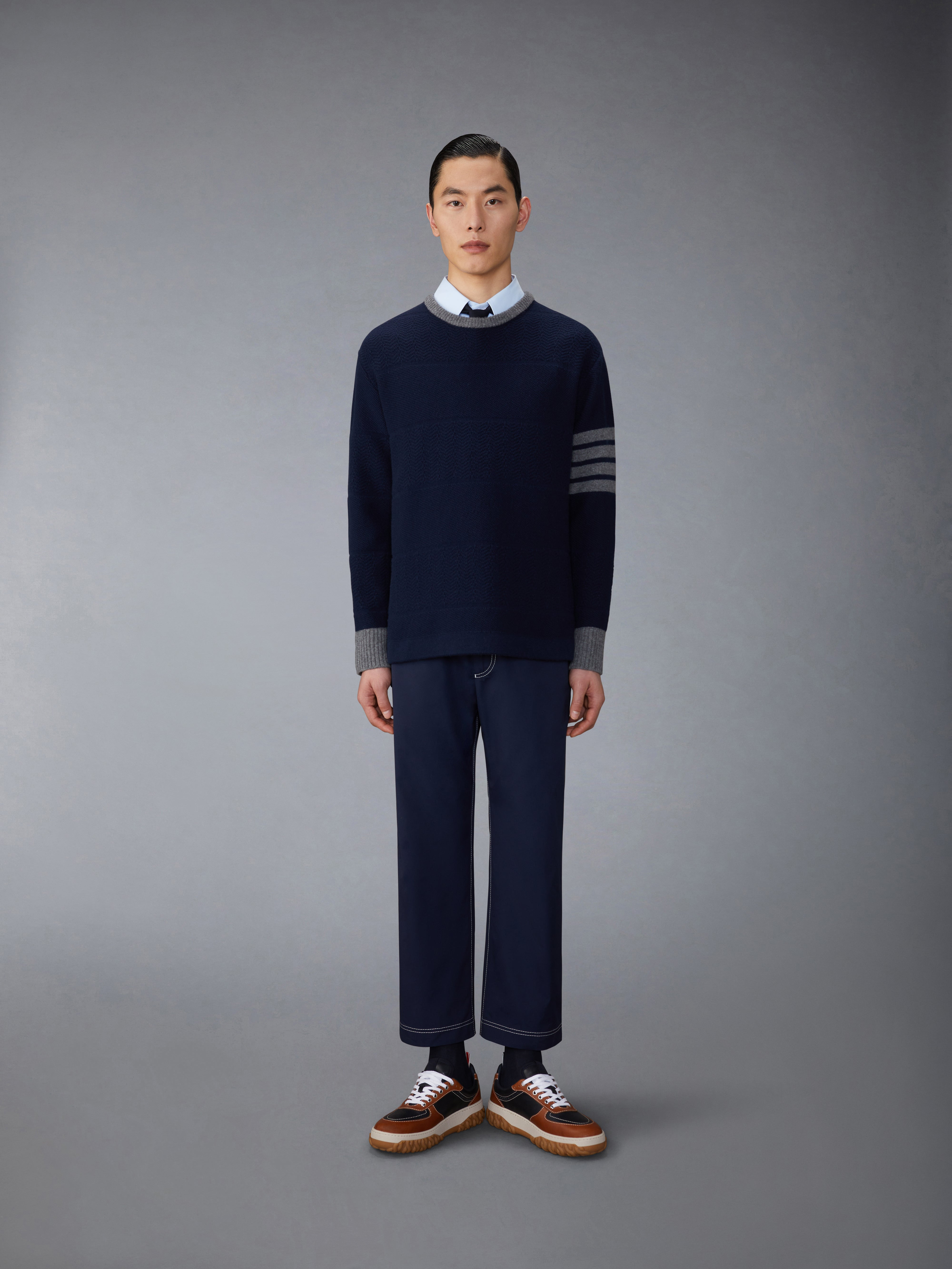 pointed-collar cotton shirt - 6