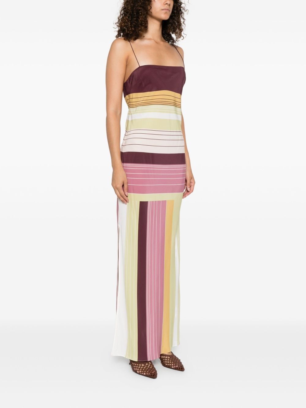 striped maxi dress - 3