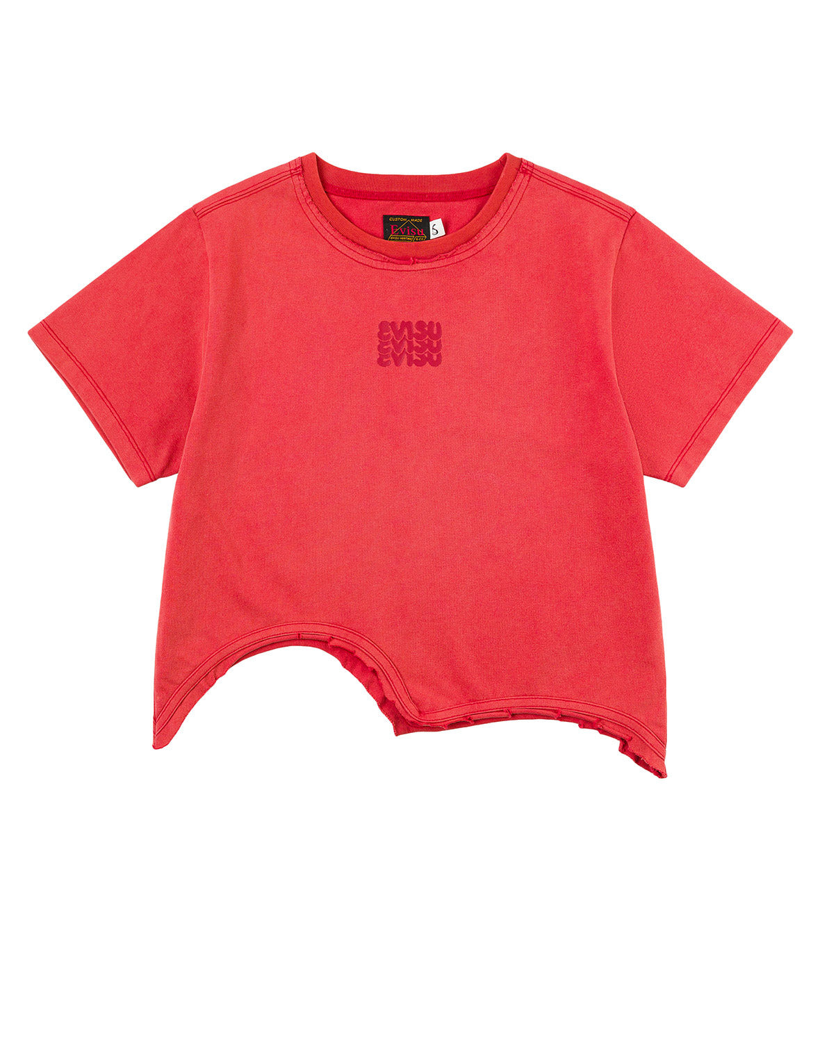 Logo Print and Distressed Detail Fashion Fit T-Shirt - 11