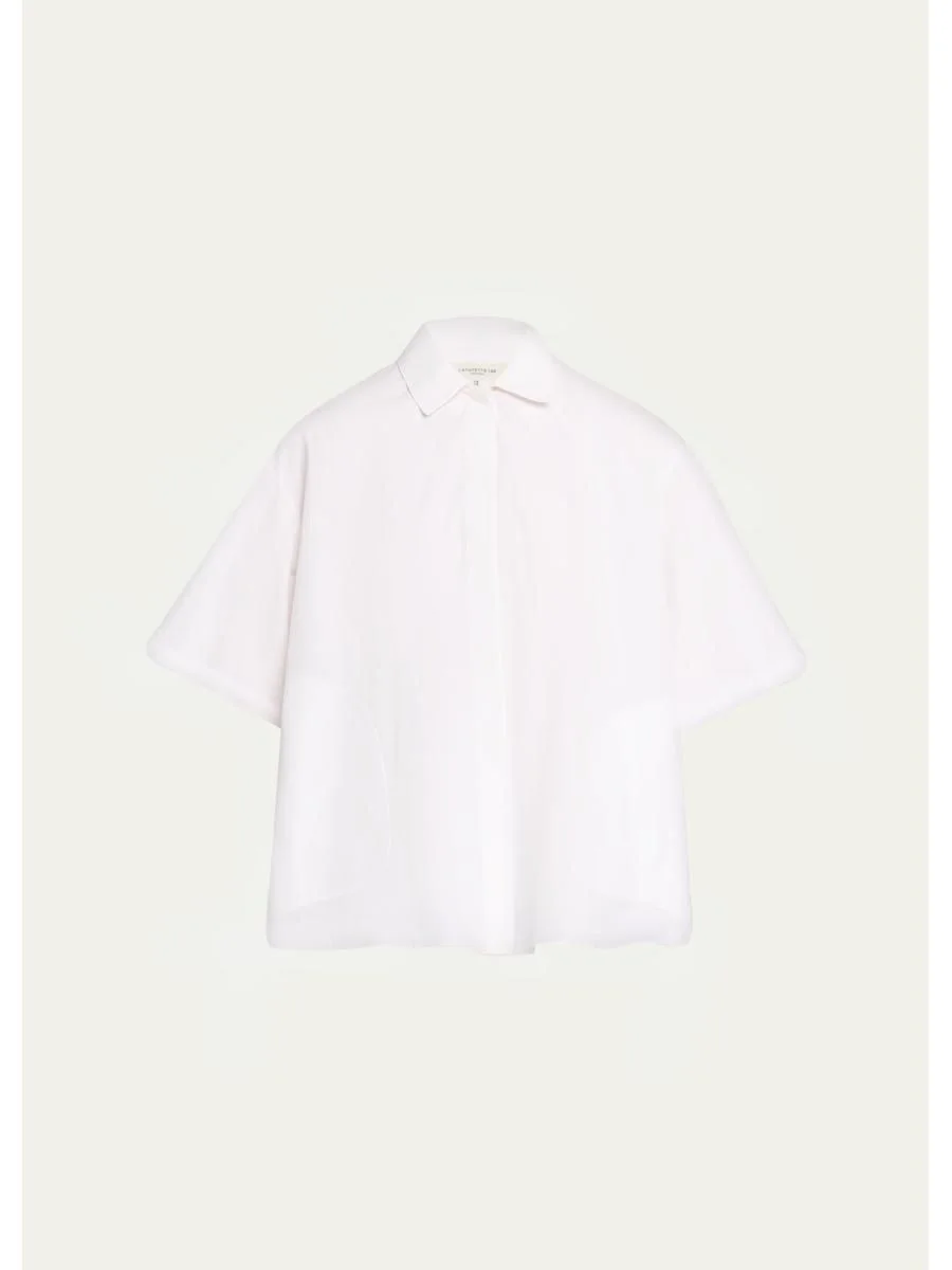 Pleated Cotton Shirt - 1