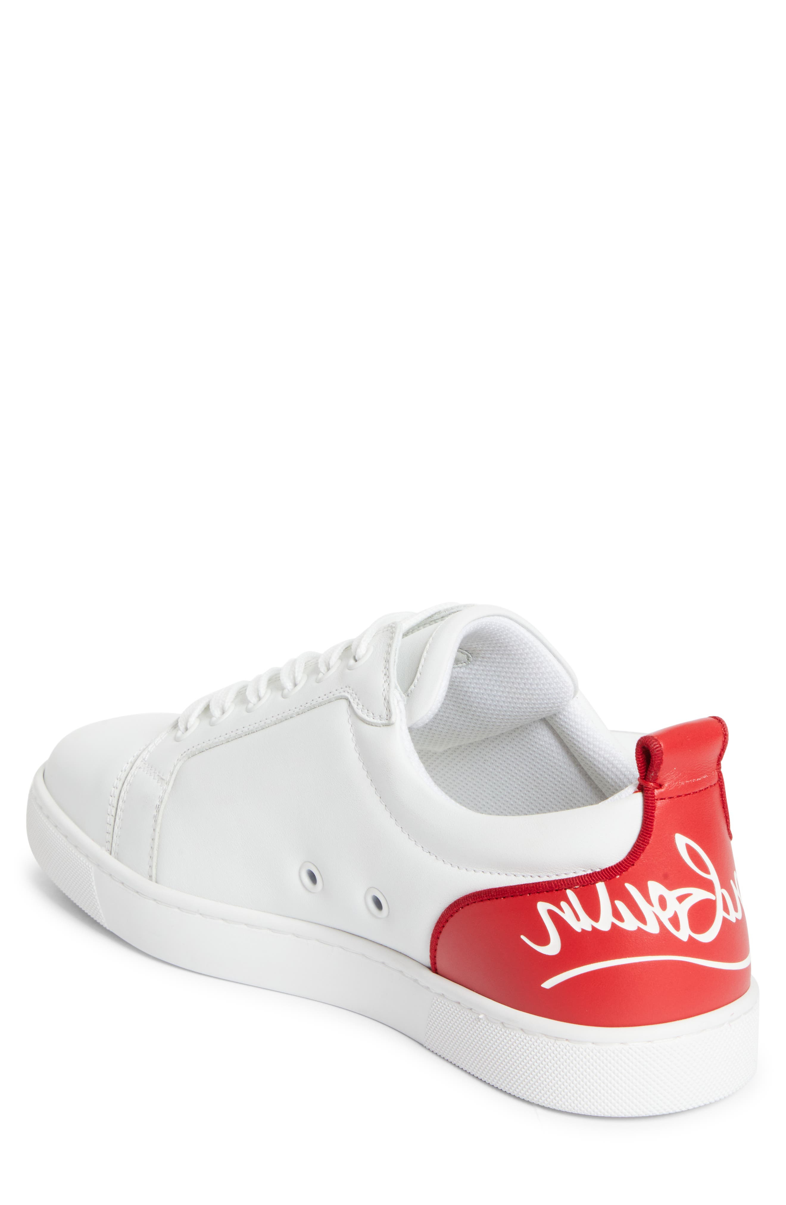 Christian Louboutin Fun Louis Sneaker in White/Loubi at Nordstrom - 2