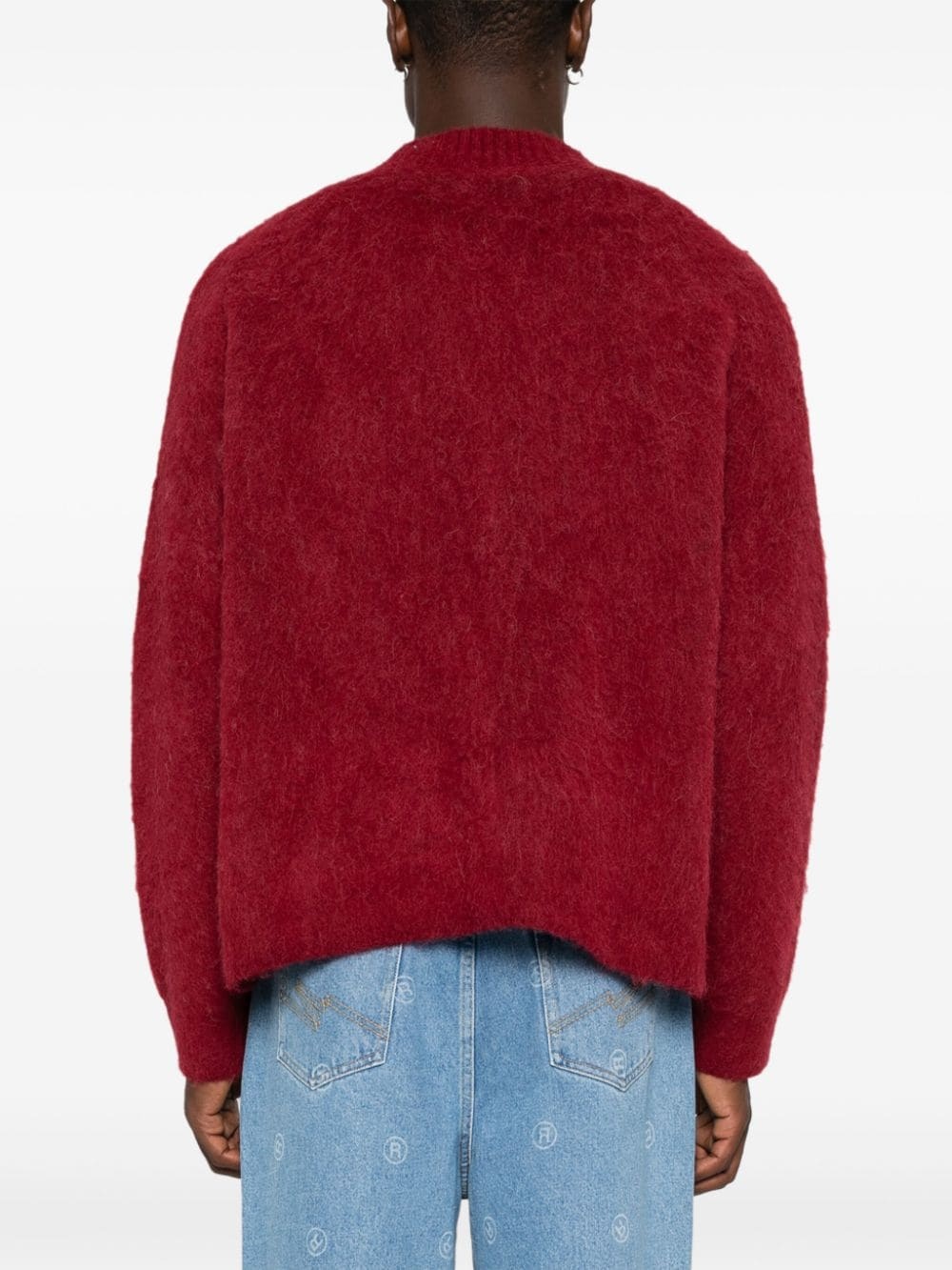brushed V-neck sweater - 5