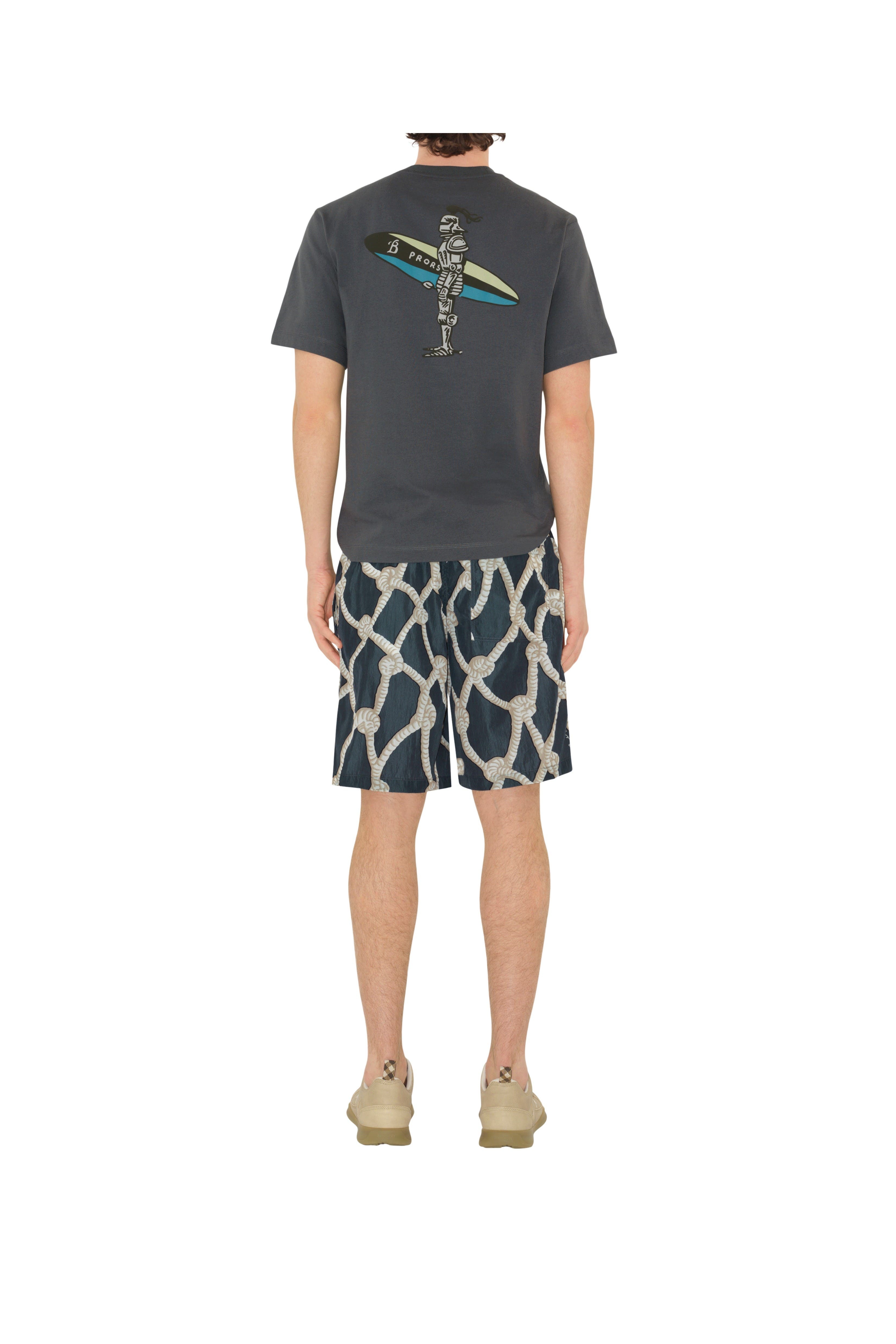 burberry Knot Nylon Shorts in Magnet at Nordstrom - 4