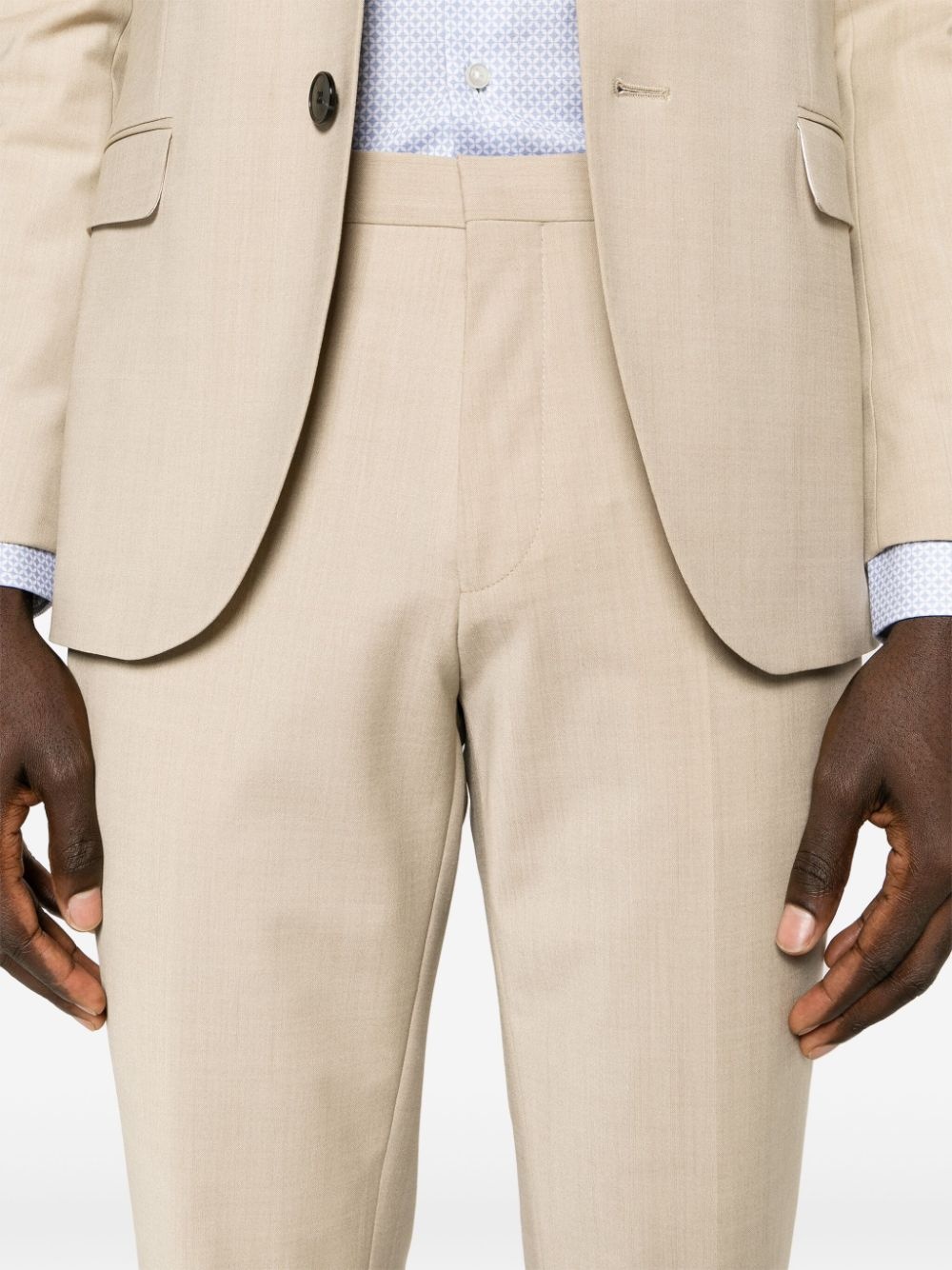 notched-lapels single-breasted blazer - 6