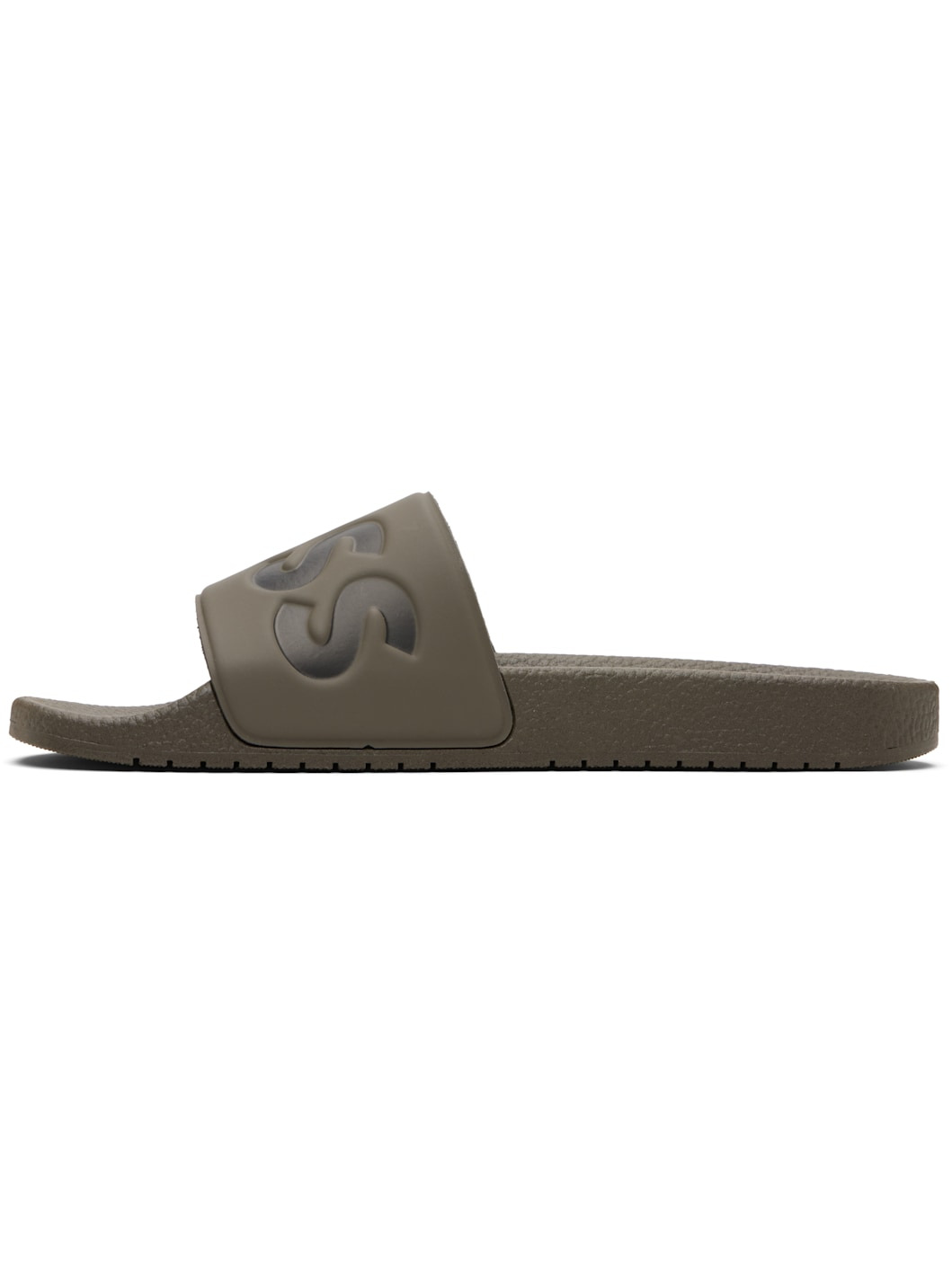 Khaki Large Logo Detail Slides - 3