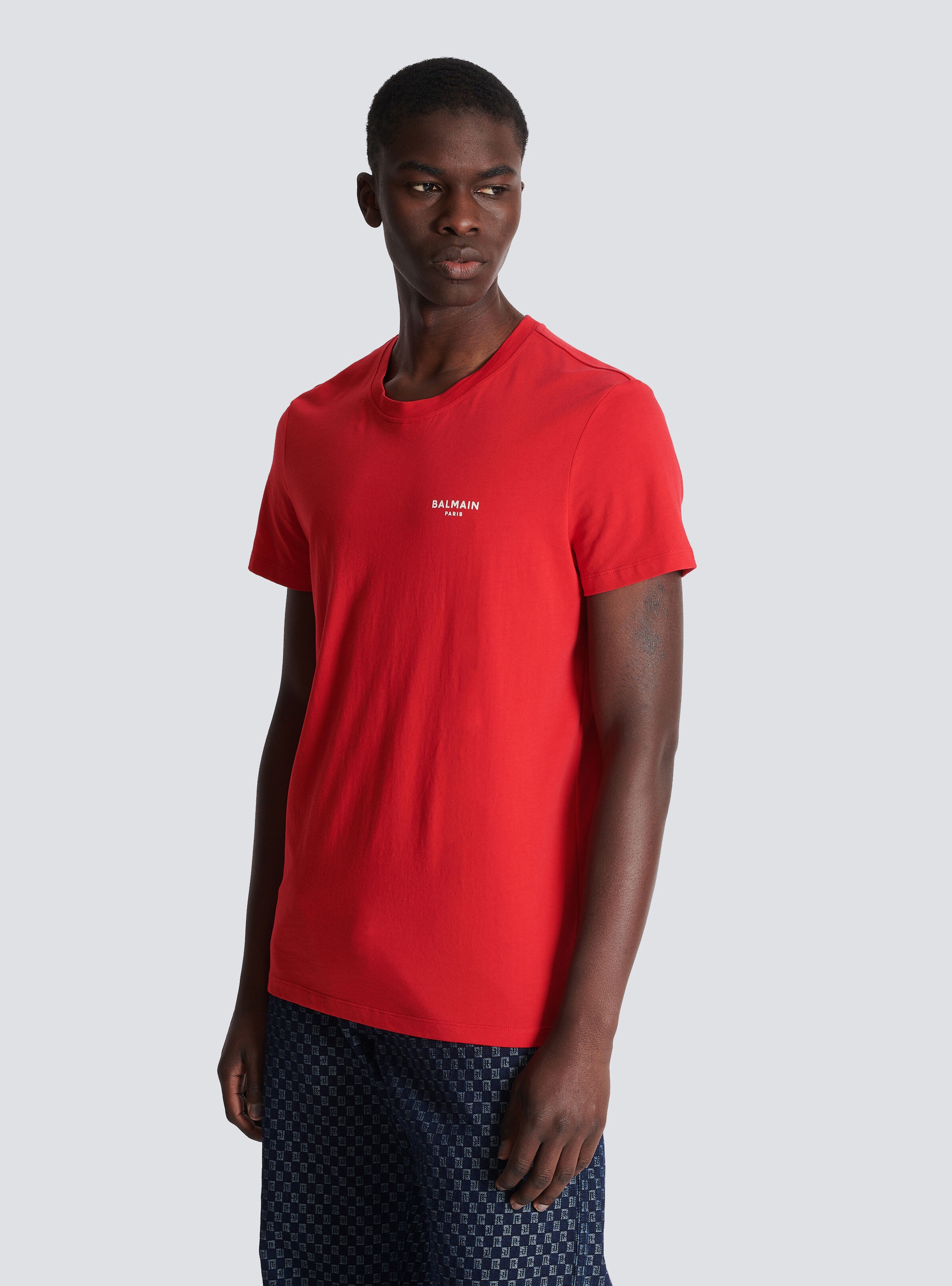 Flocked Balmain T-shirt - 6