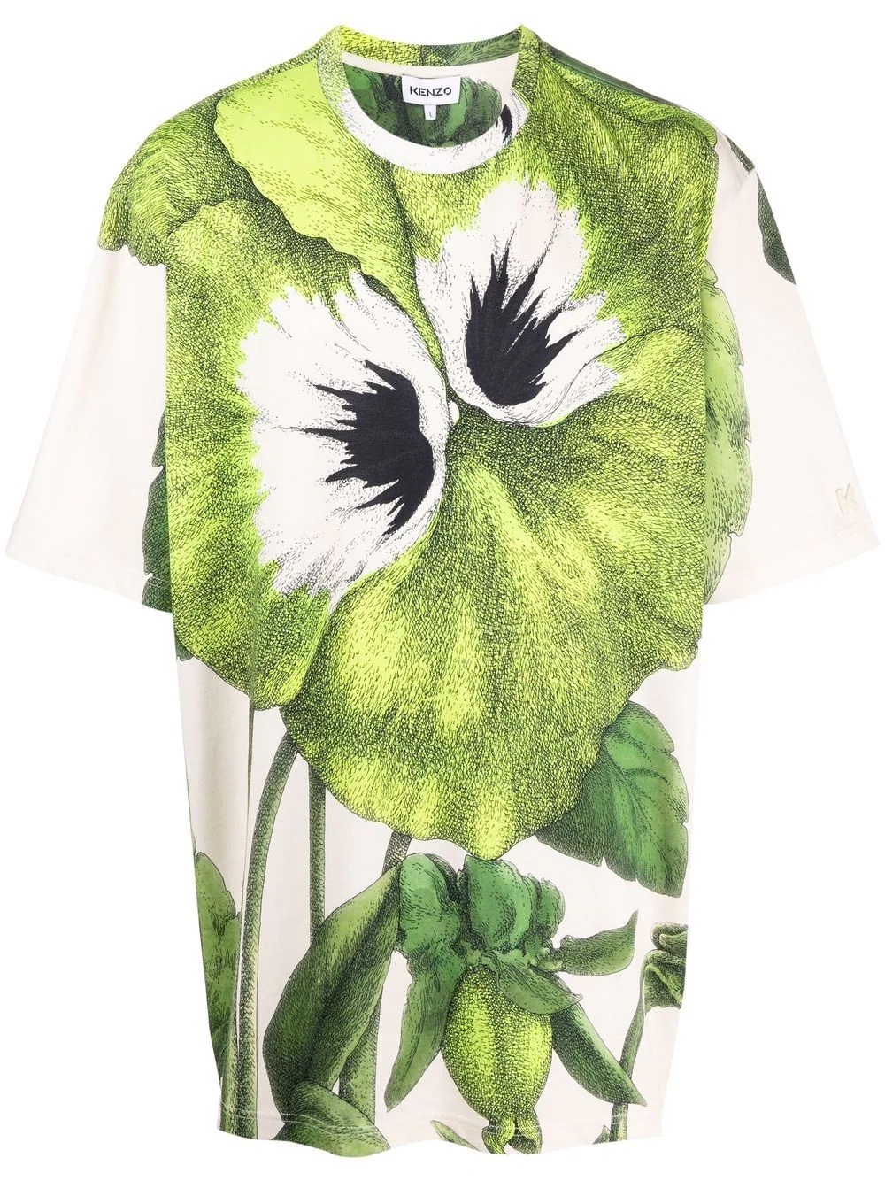 pansy floral-print relaxed T-shirt - 1