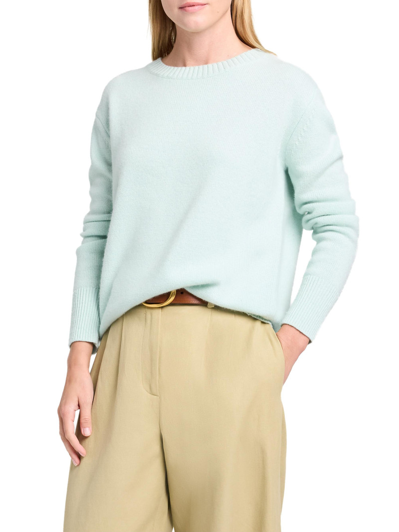 Women's Boy Cashmere Crewneck Sweater - Pale Aqua 3