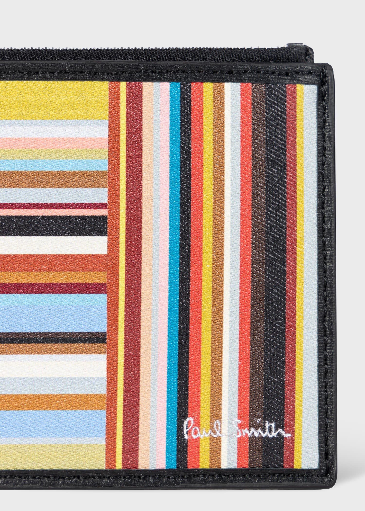 'Signature Stripe' Zip Card Holder - 2