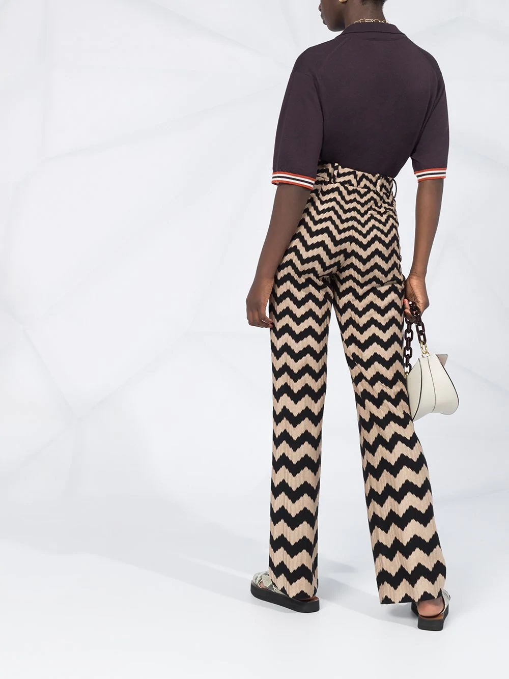 zig zag print trousers - 4